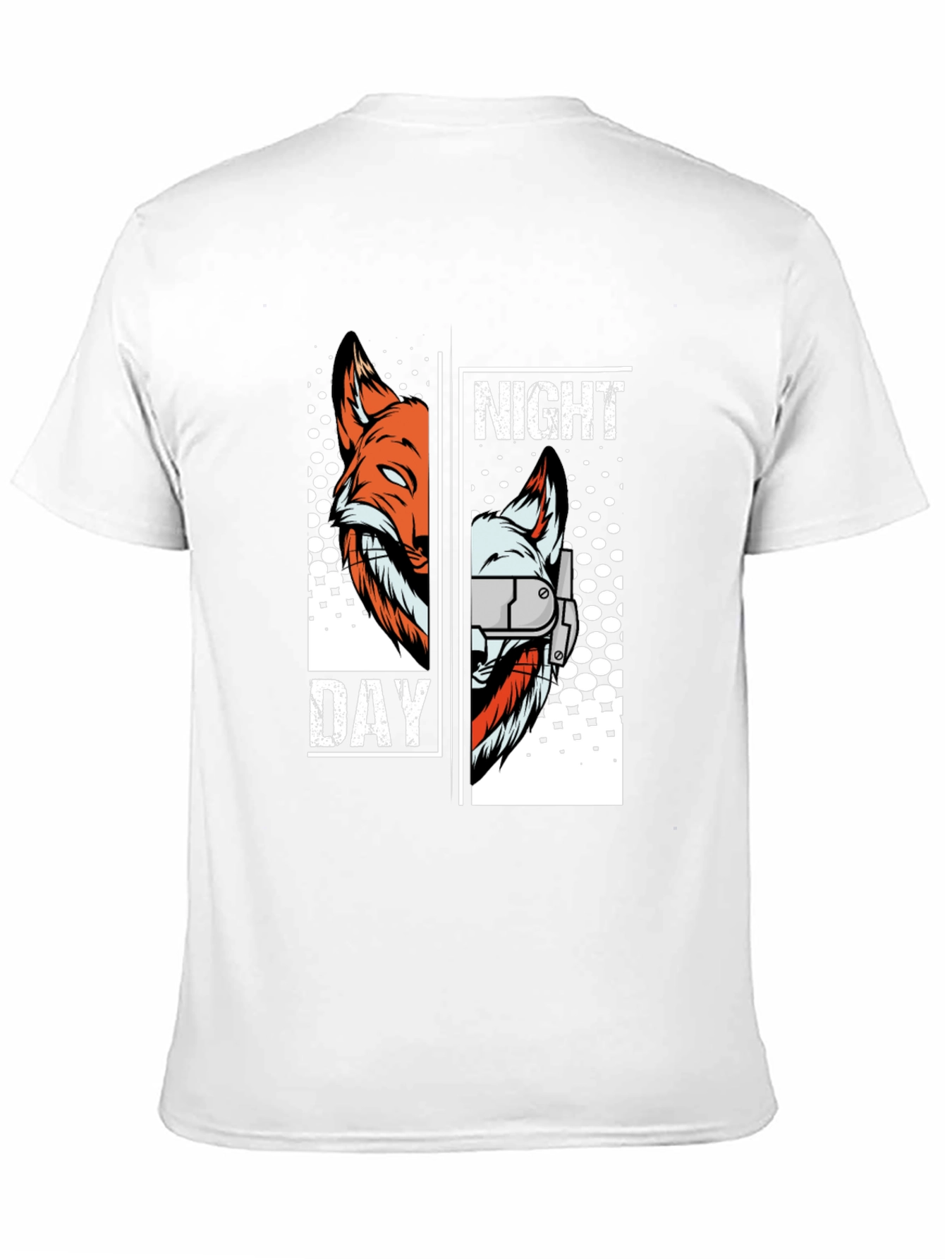 Night & Day Fox Graphic T-Shirt - Unique Design