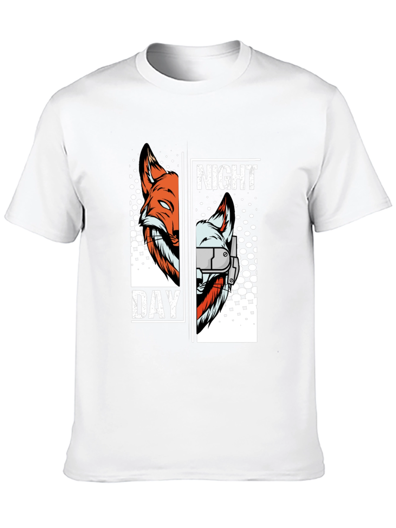 Night & Day Fox Graphic T-Shirt - Unique Design