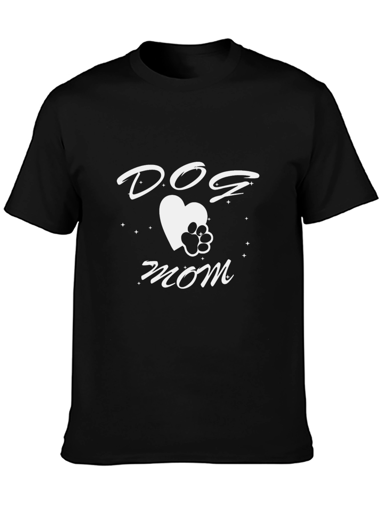 Dog Mom T-Shirt - Heart Paw Print Tee