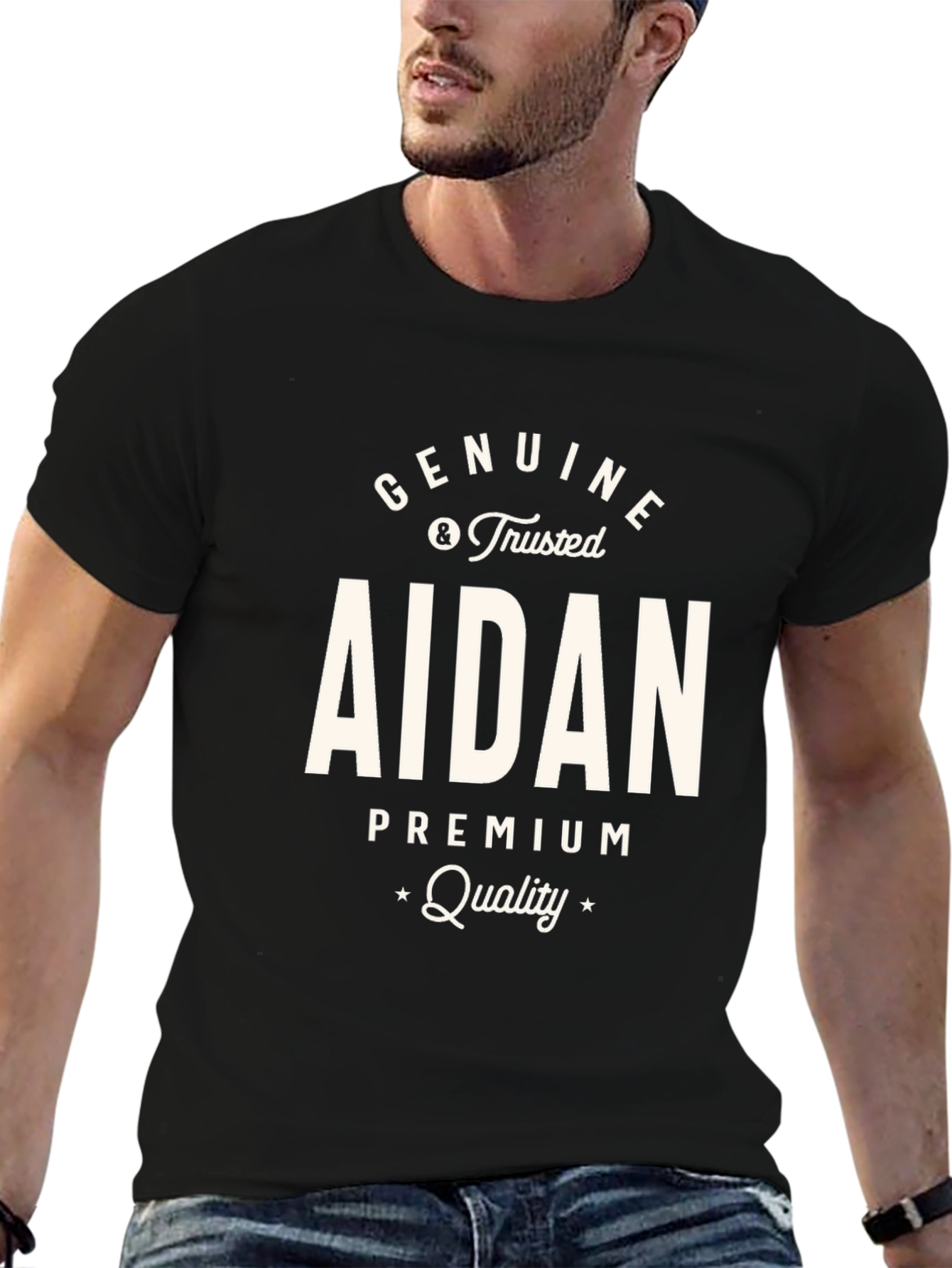 Genuine Aidan Premium Quality Black T-Shirt