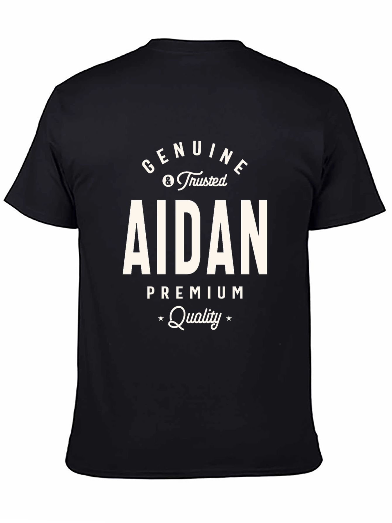Genuine Aidan Premium Quality Black T-Shirt