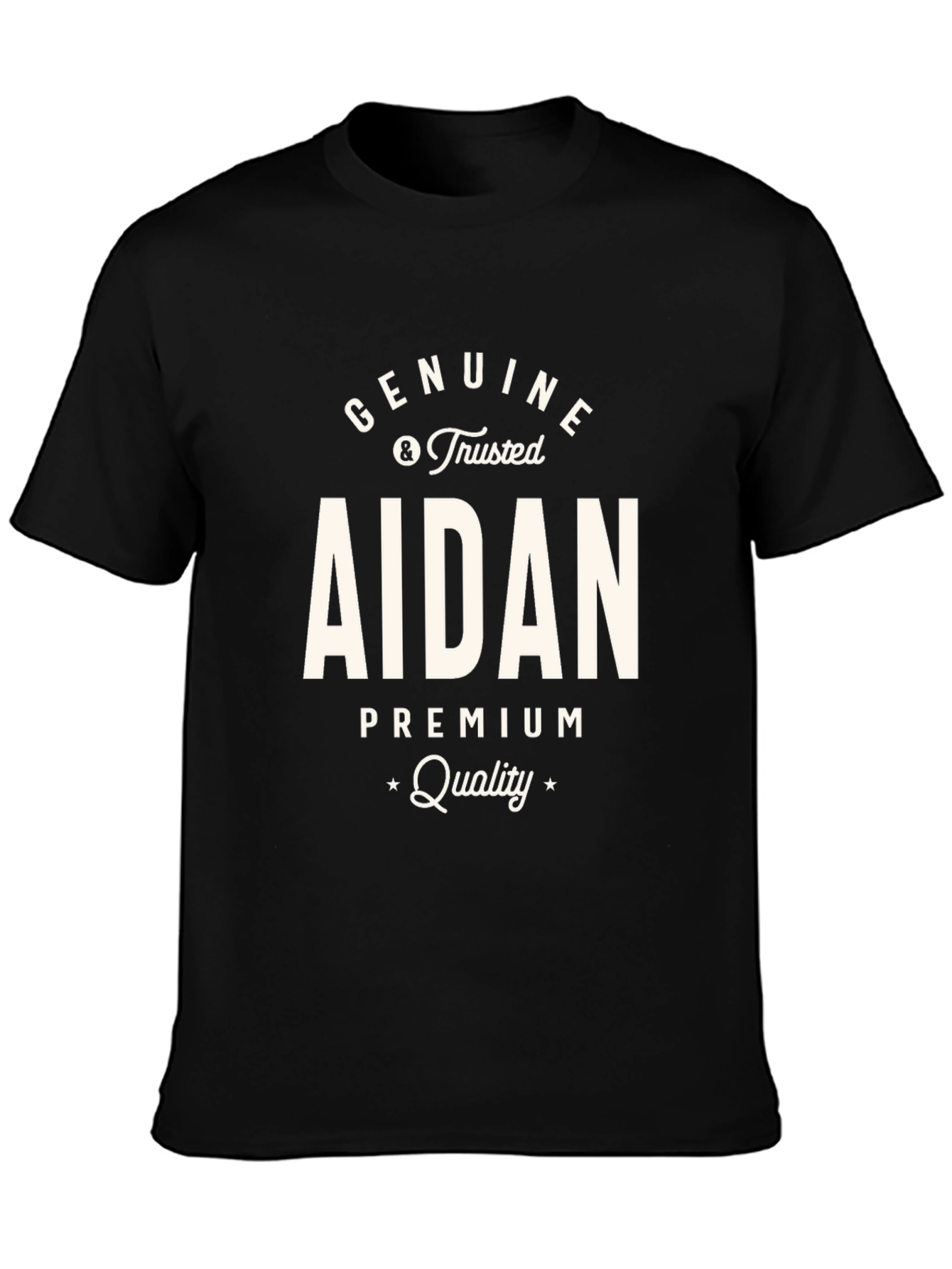 Genuine Aidan Premium Quality Black T-Shirt
