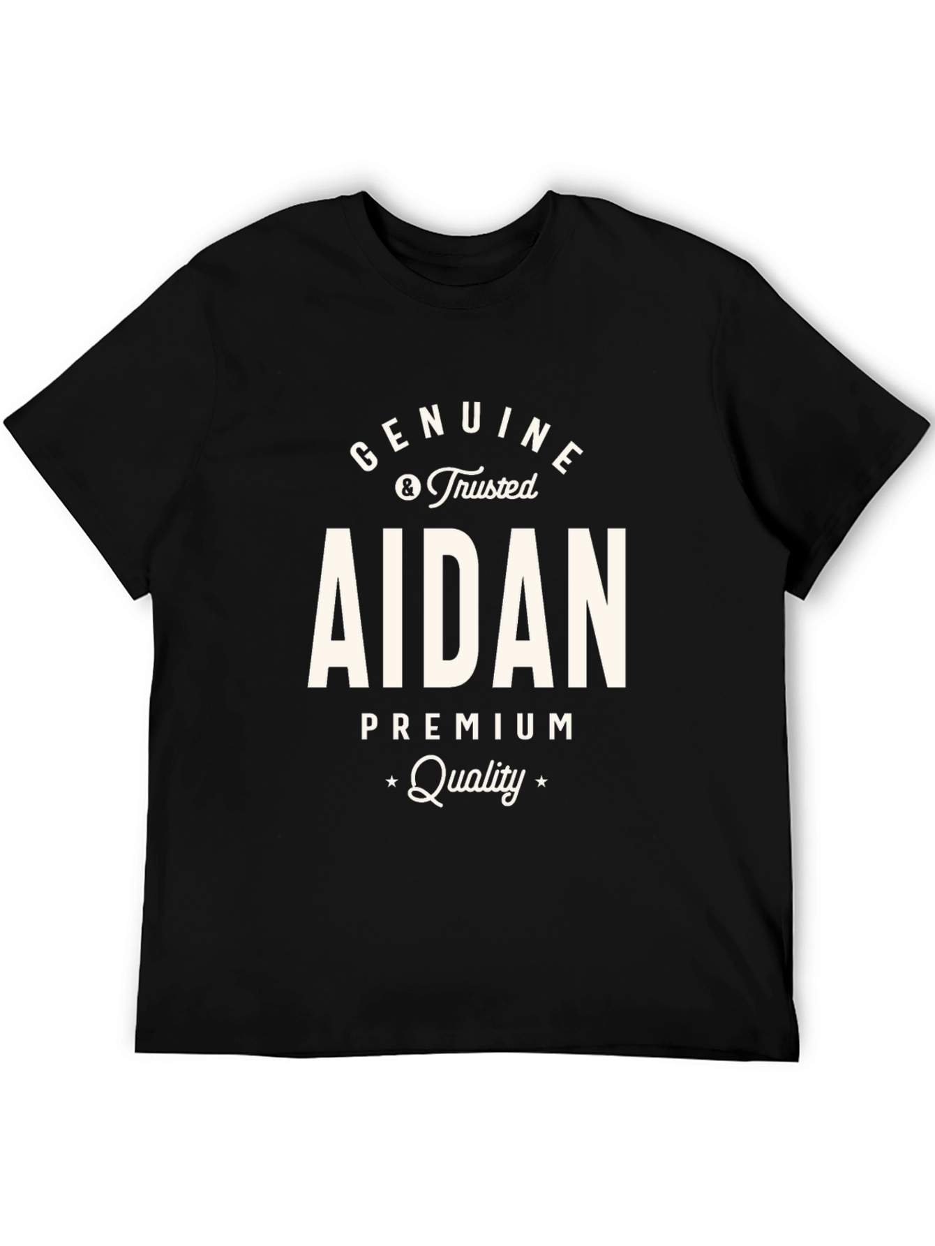 Genuine Aidan Premium Quality Black T-Shirt