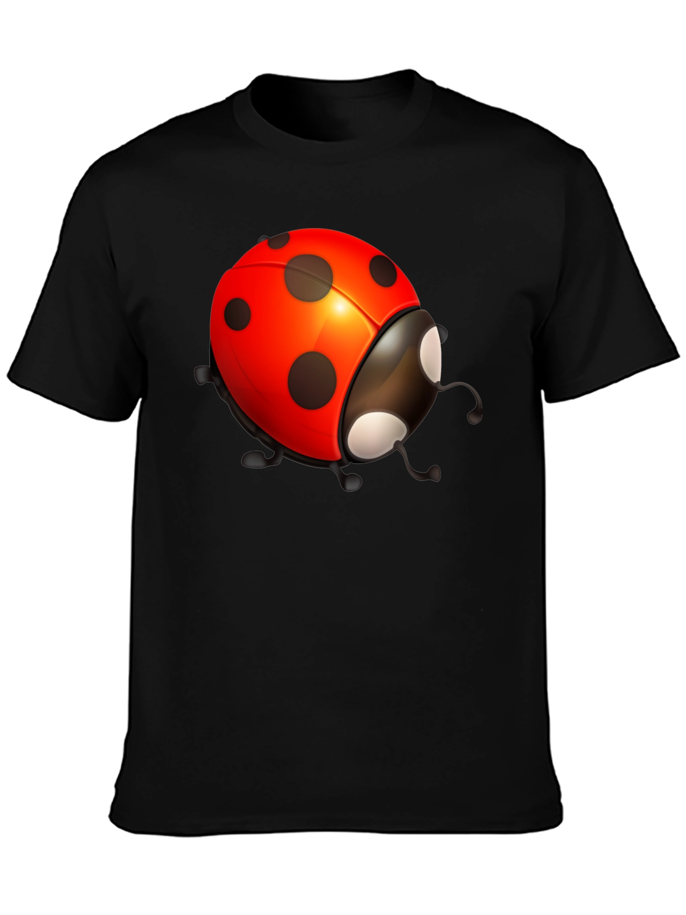 Ladybug Graphic Black T-Shirt - Stylish Bug Tee