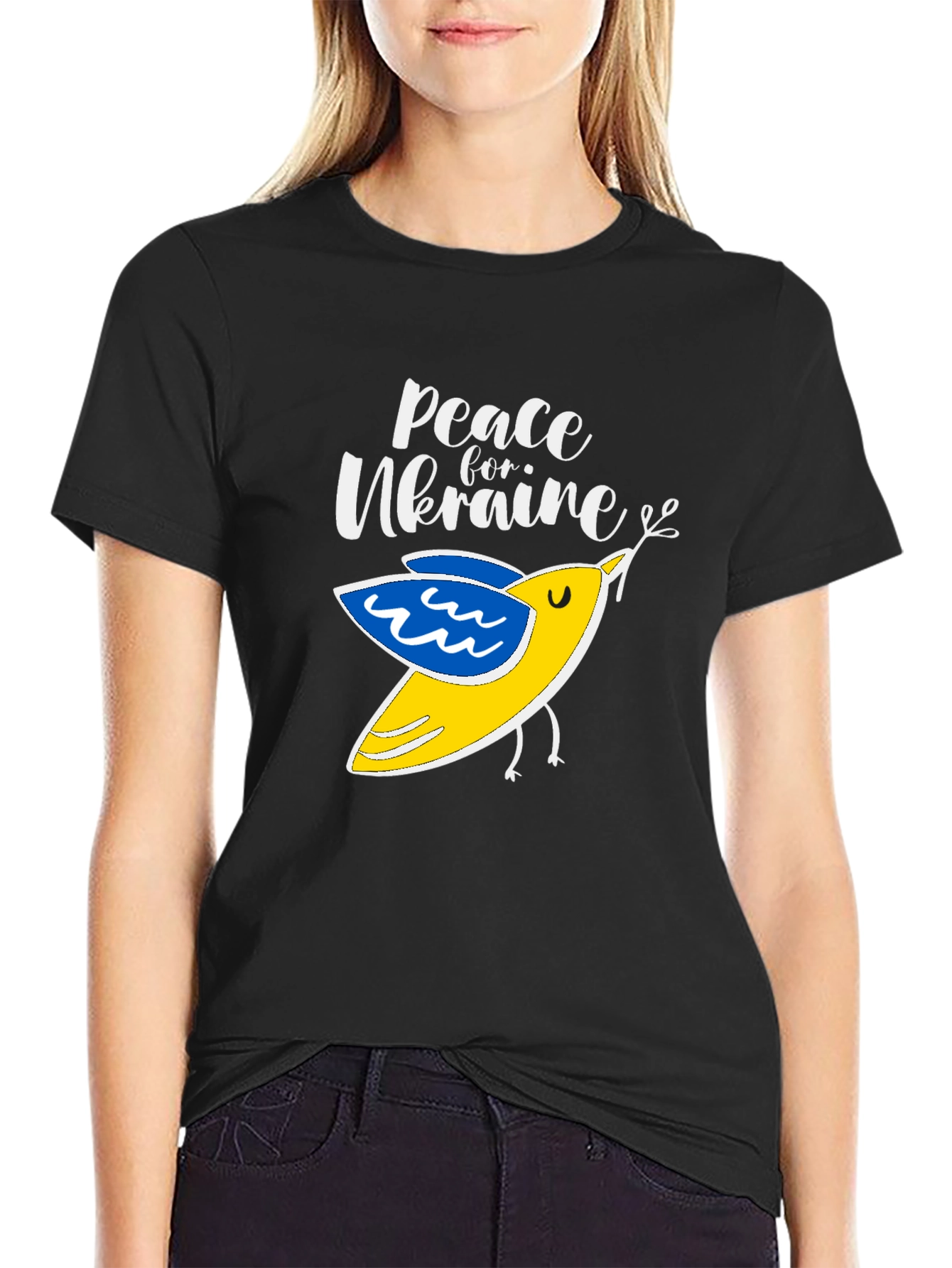 Peace For Ukraine T-Shirt With Dove