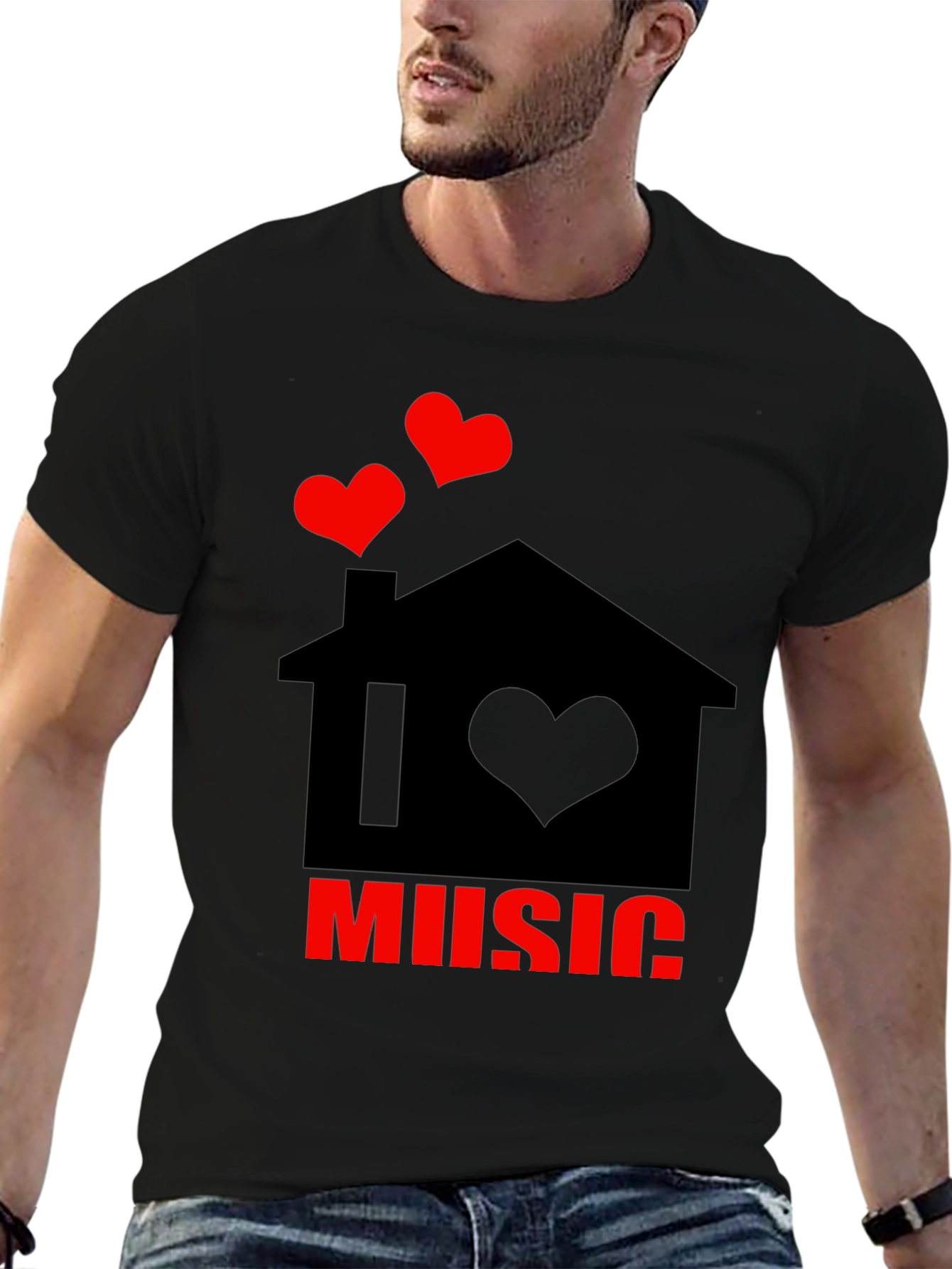 I Love Music House Graphic Tee
