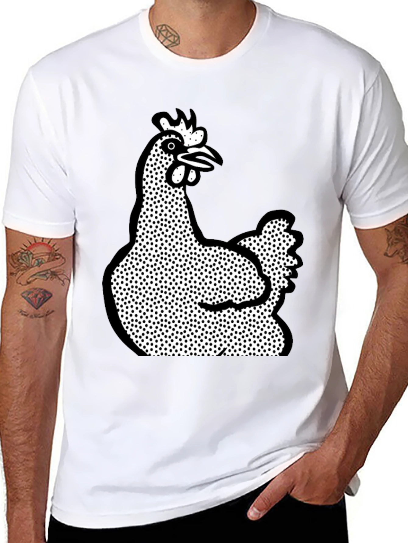 Chicken Graphic Tee - Black