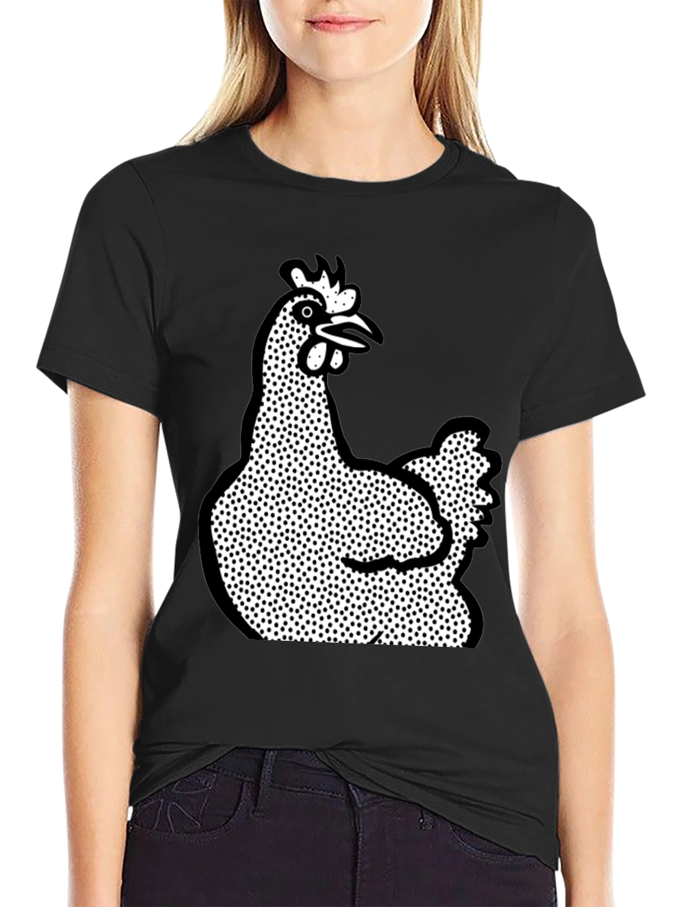 Chicken Graphic Tee - Black
