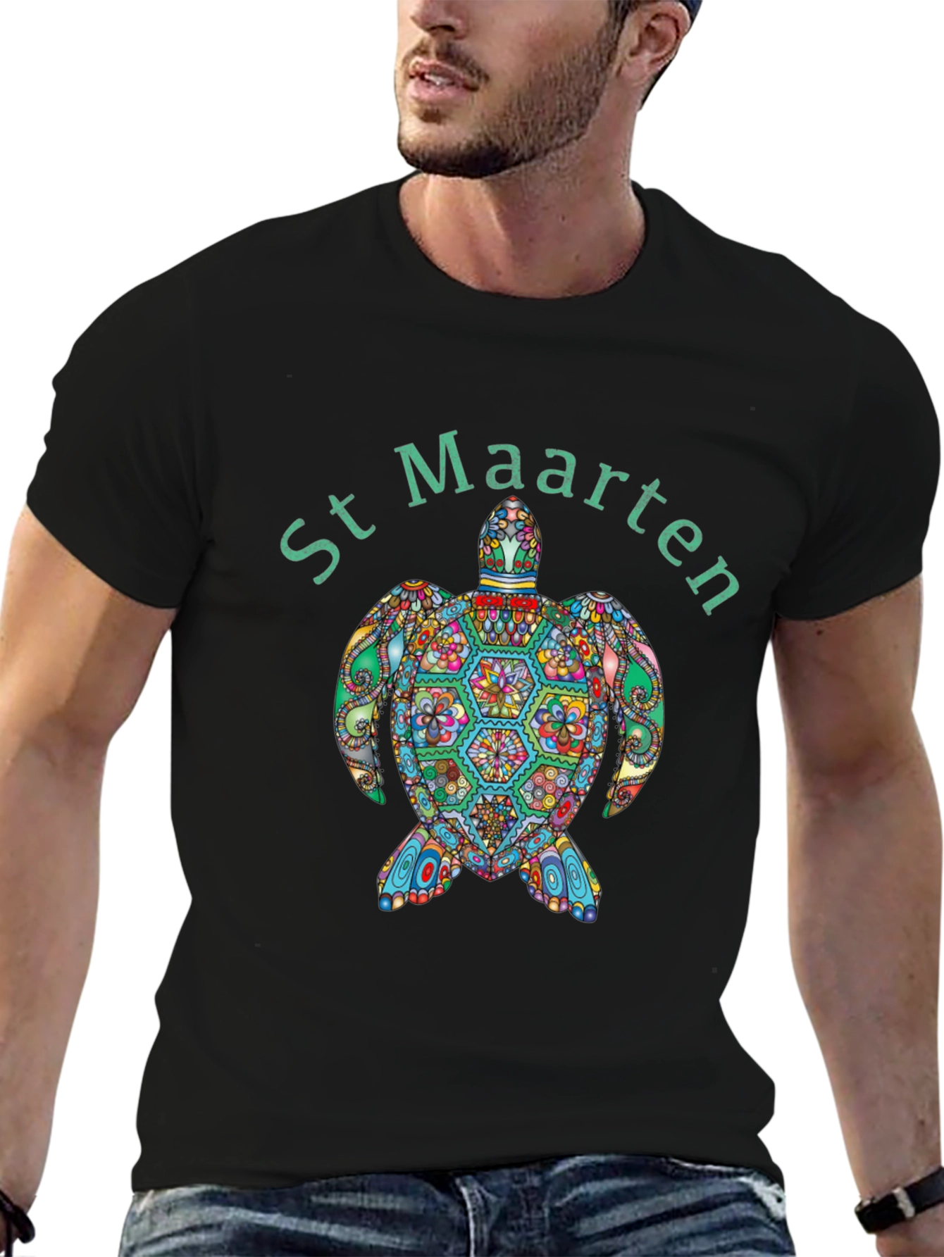 St. Maarten Turtle Graphic T-Shirt