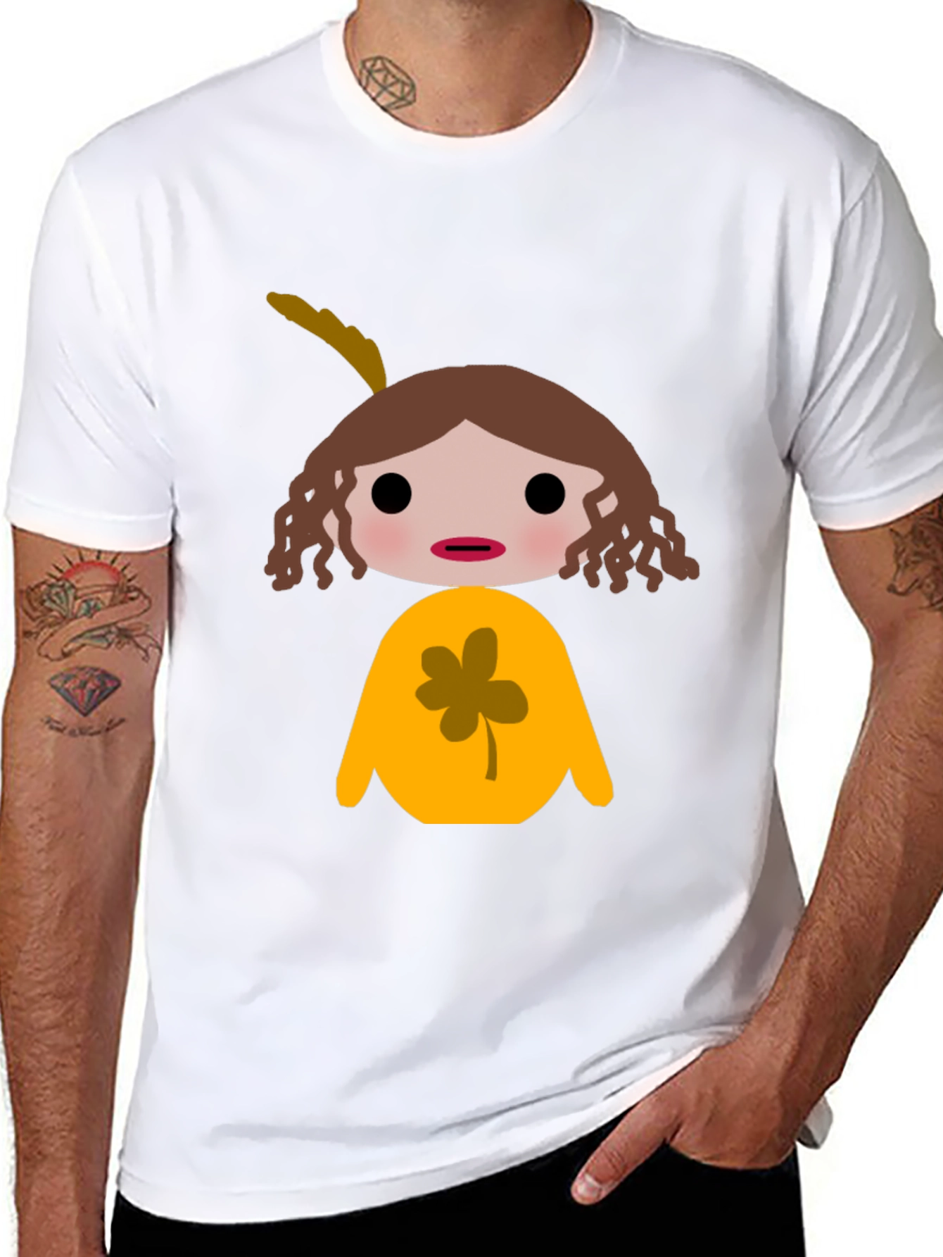 Novelty Cartoon Graphic T-Shirt