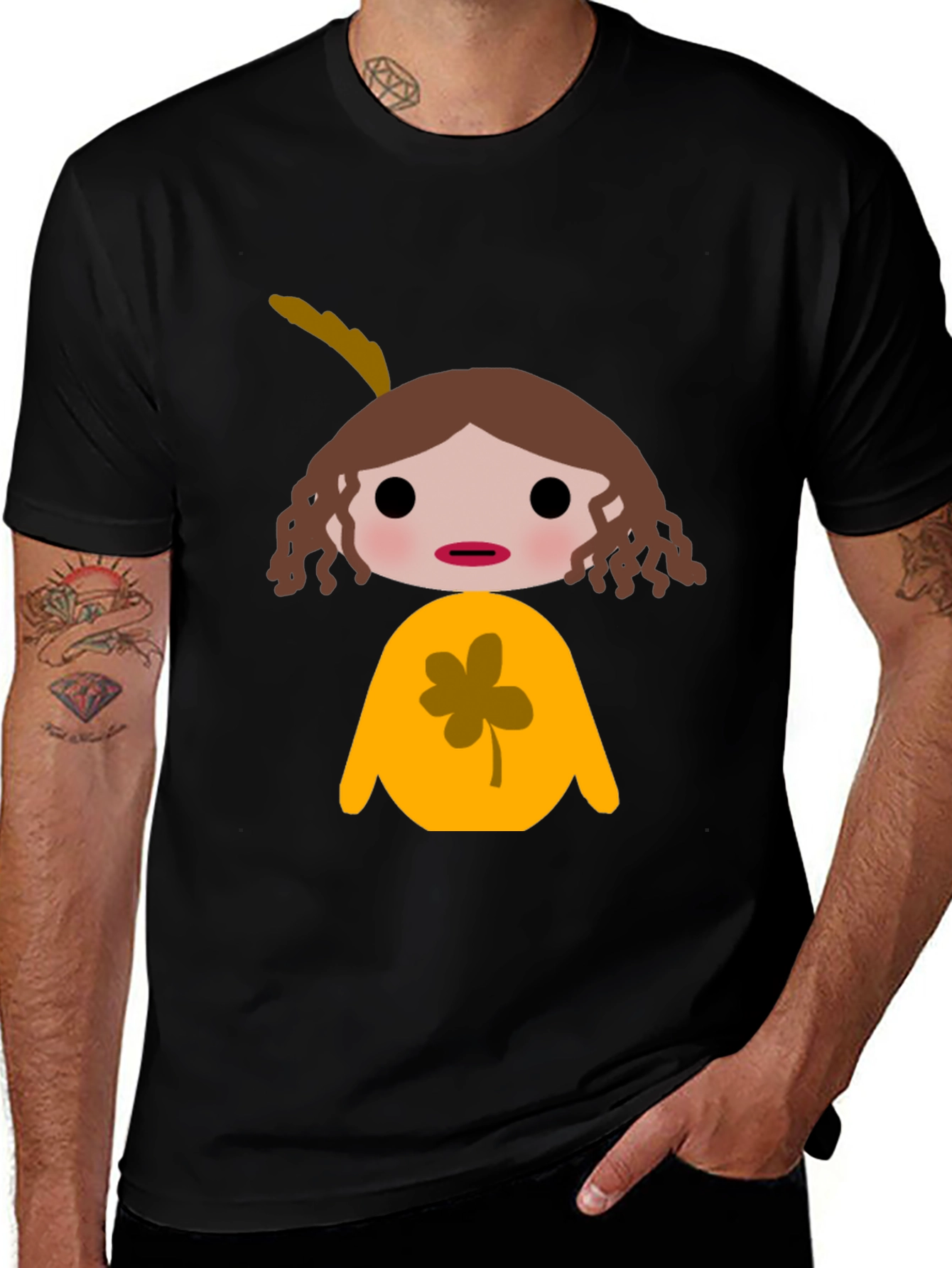 Novelty Cartoon Graphic T-Shirt