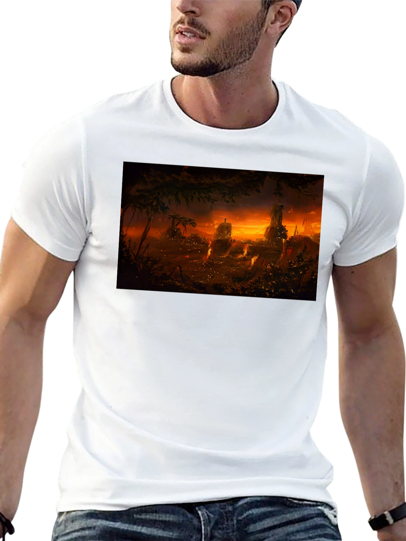 Sunset Landscape Graphic Print T-Shirt