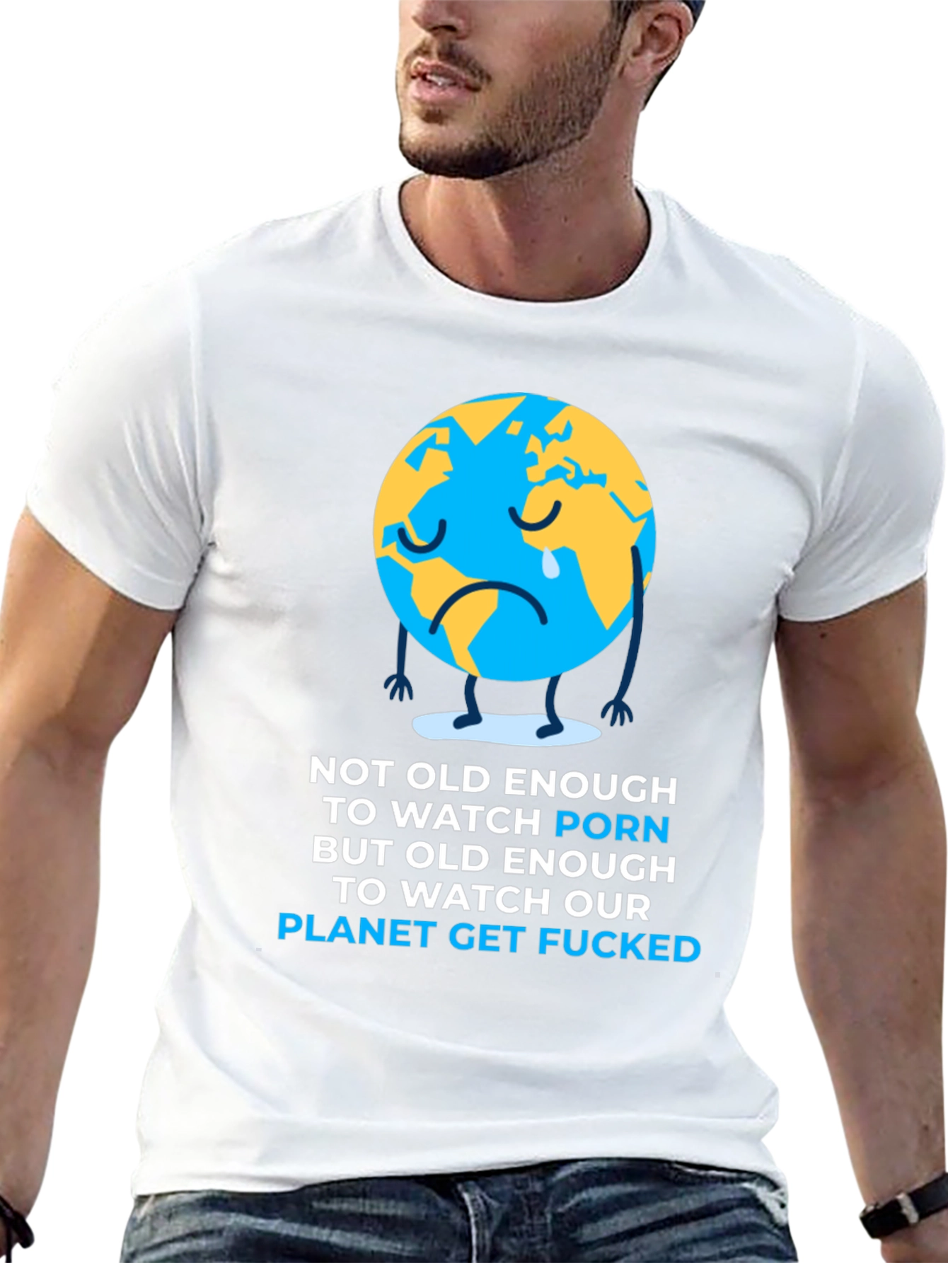 Sad Earth Graphic T-Shirt