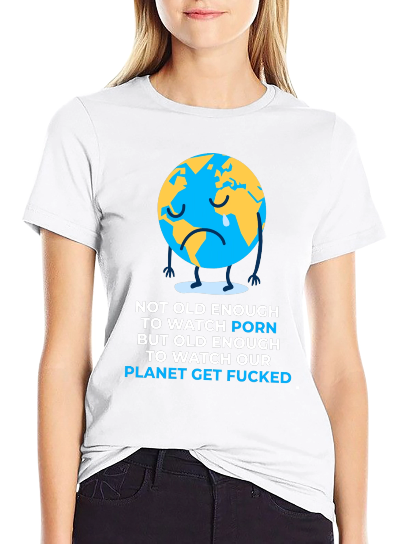 Sad Earth Graphic T-Shirt