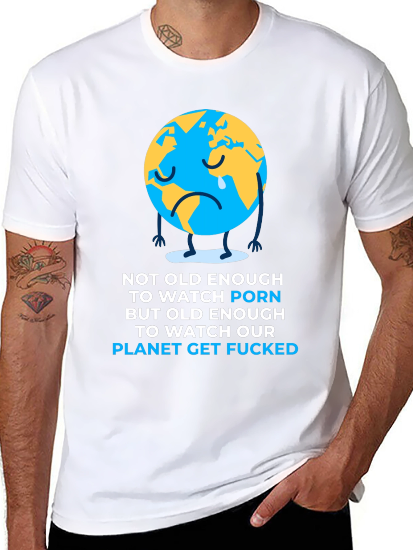 Sad Earth Graphic T-Shirt