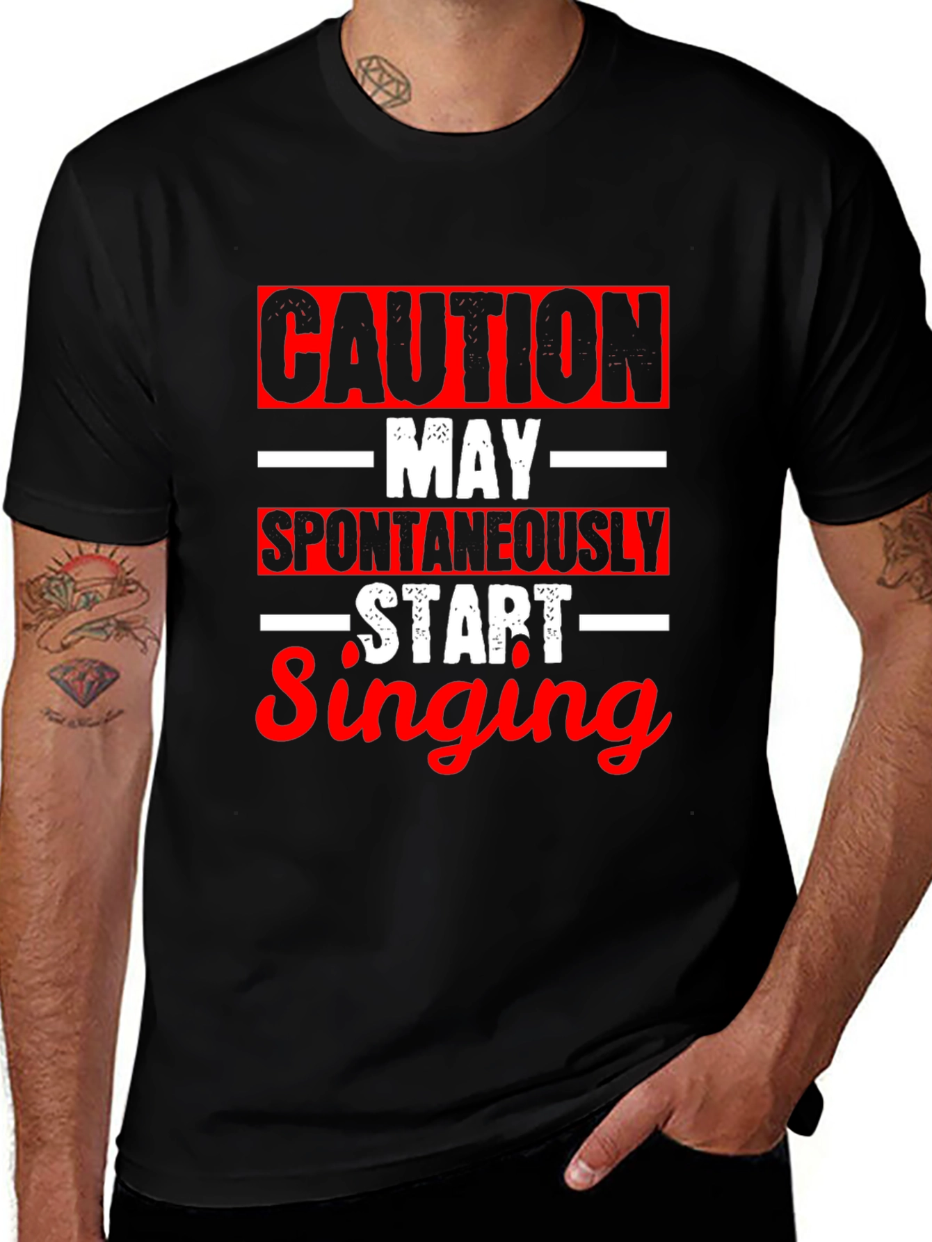 Caution May Spontaneously Start Singing T-Shirt