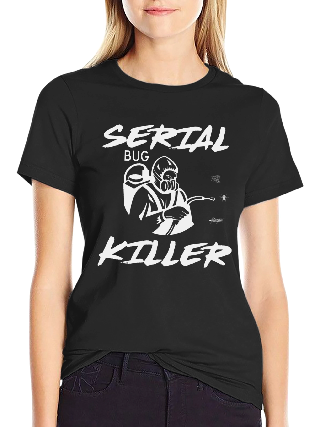 Serial Bug Killer Graphic T-Shirt Funny Pest Control Tee