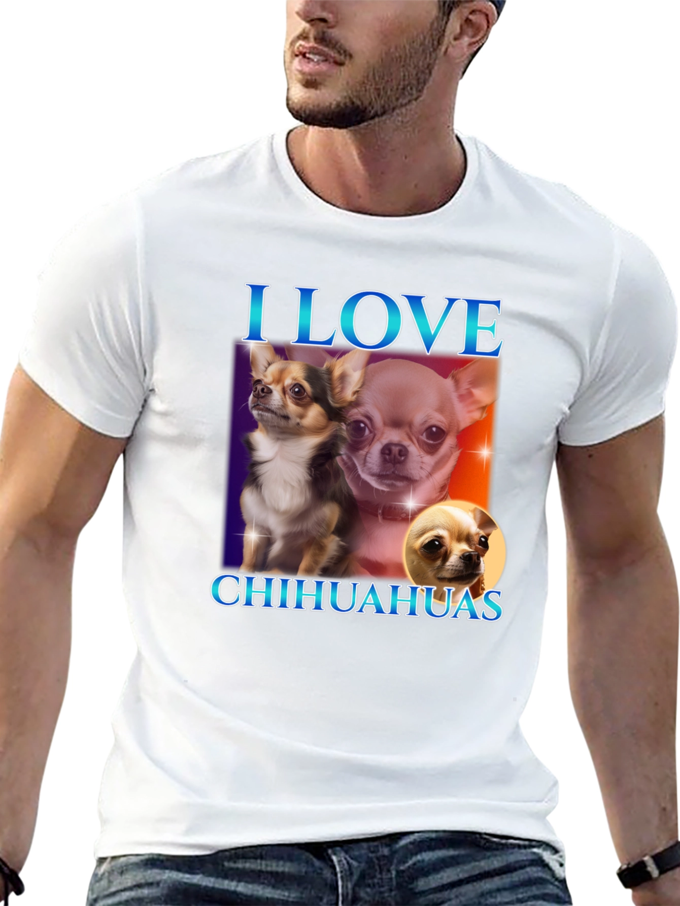 I Love Chihuahuas Black T-Shirt