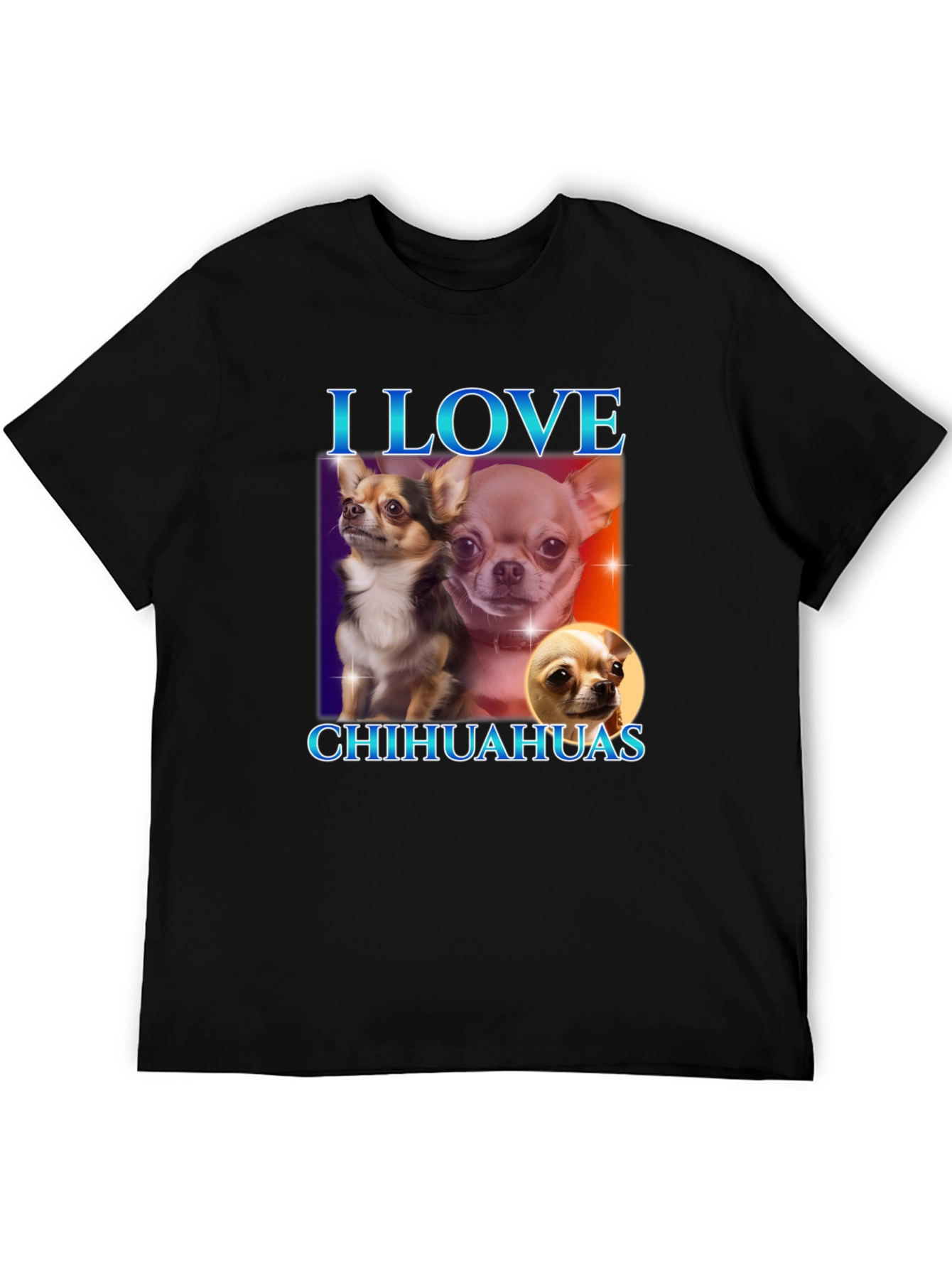 I Love Chihuahuas Black T-Shirt