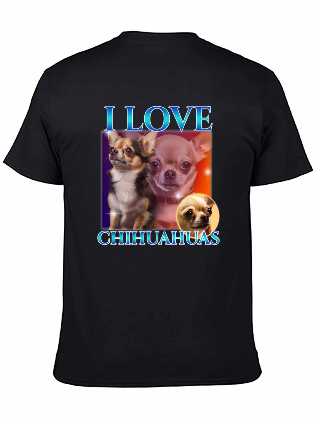 I Love Chihuahuas Black T-Shirt