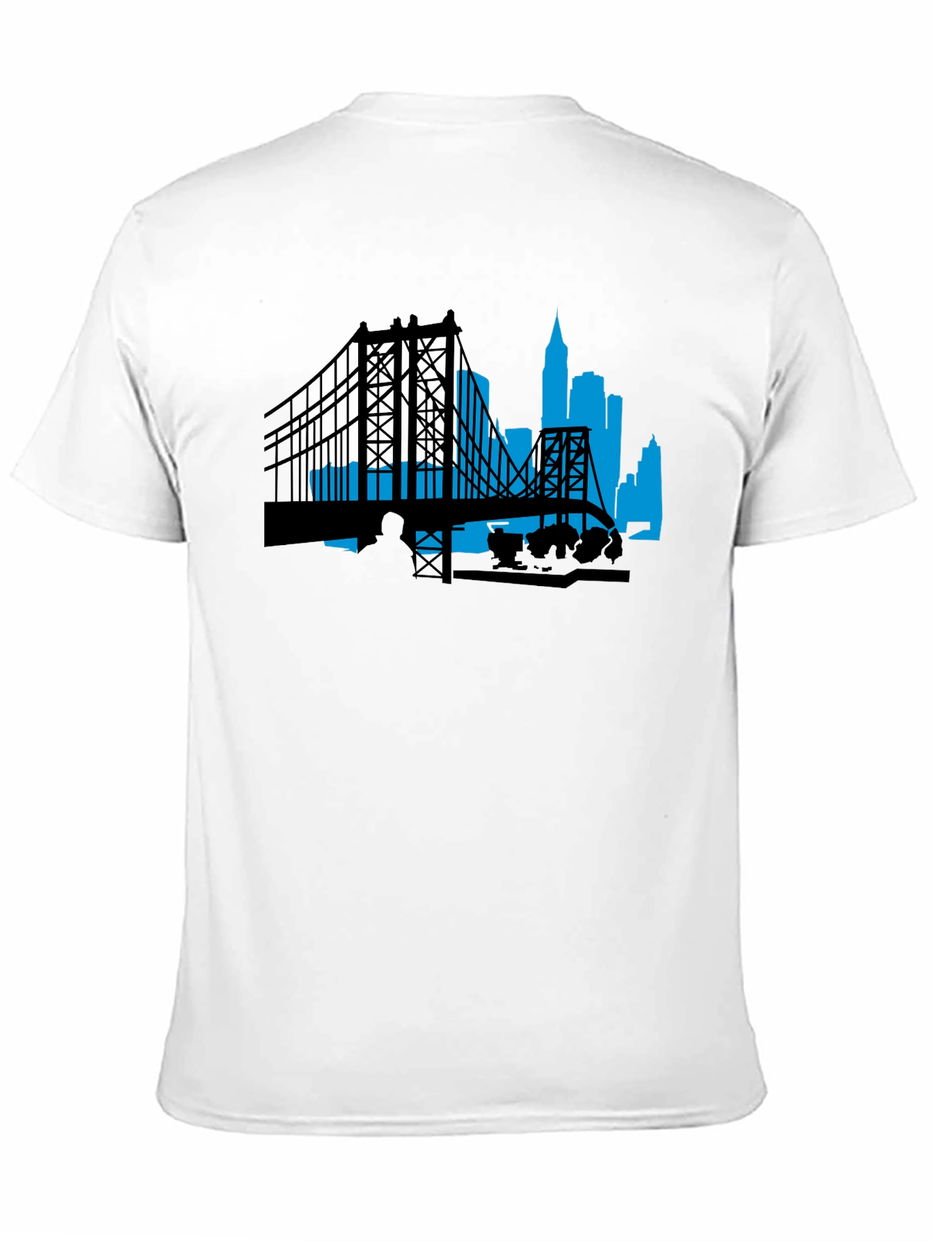 City Skyline Graphic Tee - Black Cotton T-Shirt