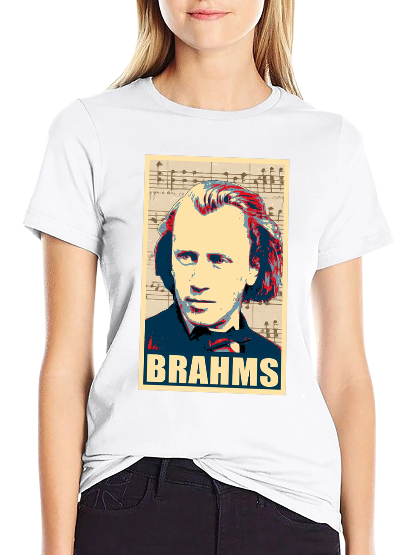 Johannes Brahms Portrait Graphic T-Shirt