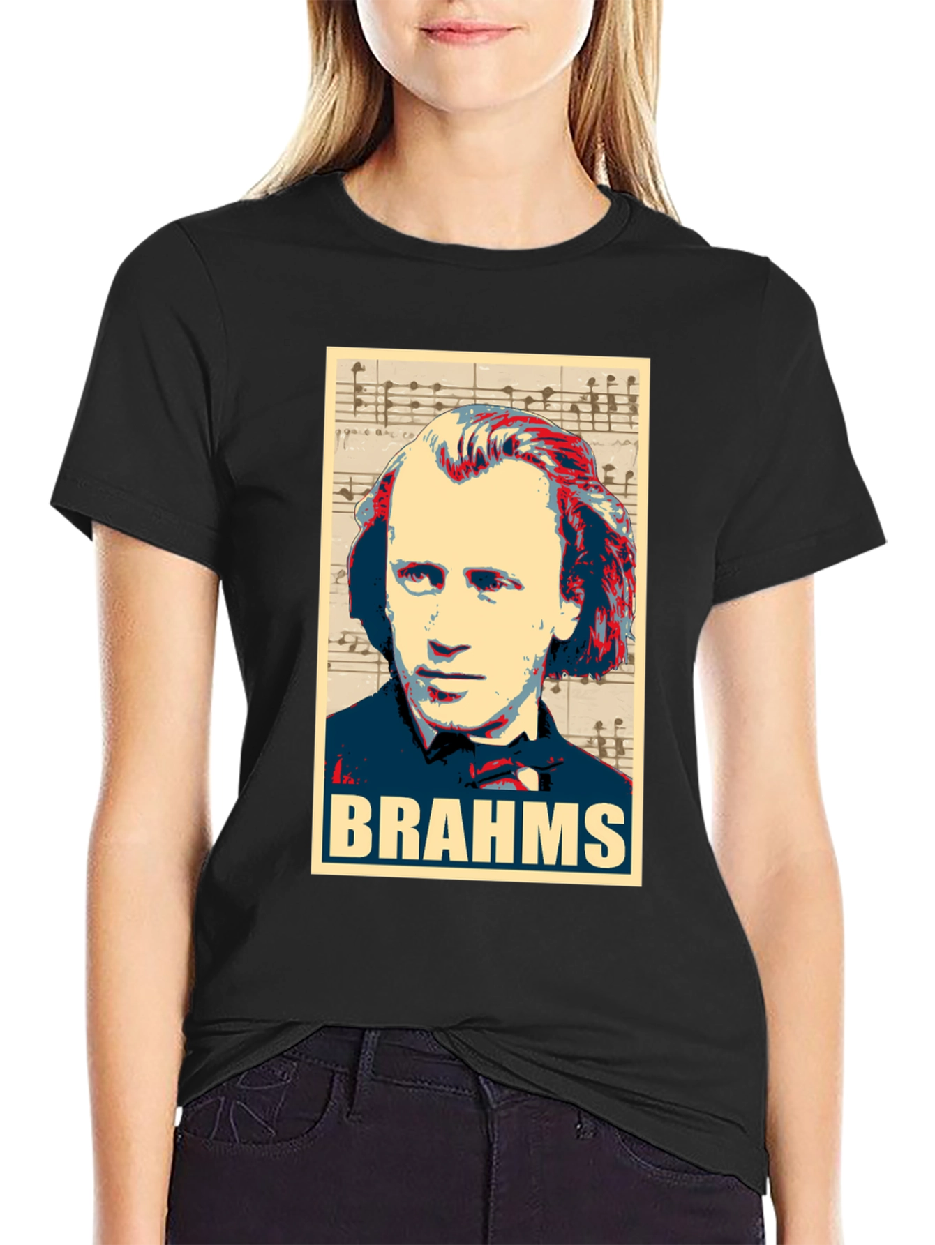 Johannes Brahms Portrait Graphic T-Shirt