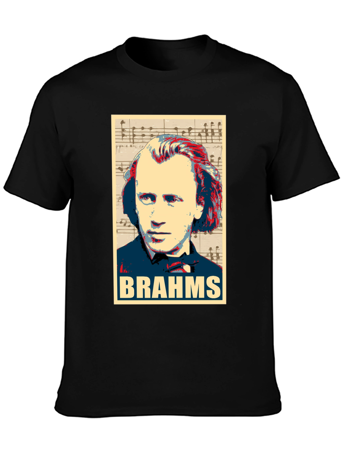 Johannes Brahms Portrait Graphic T-Shirt