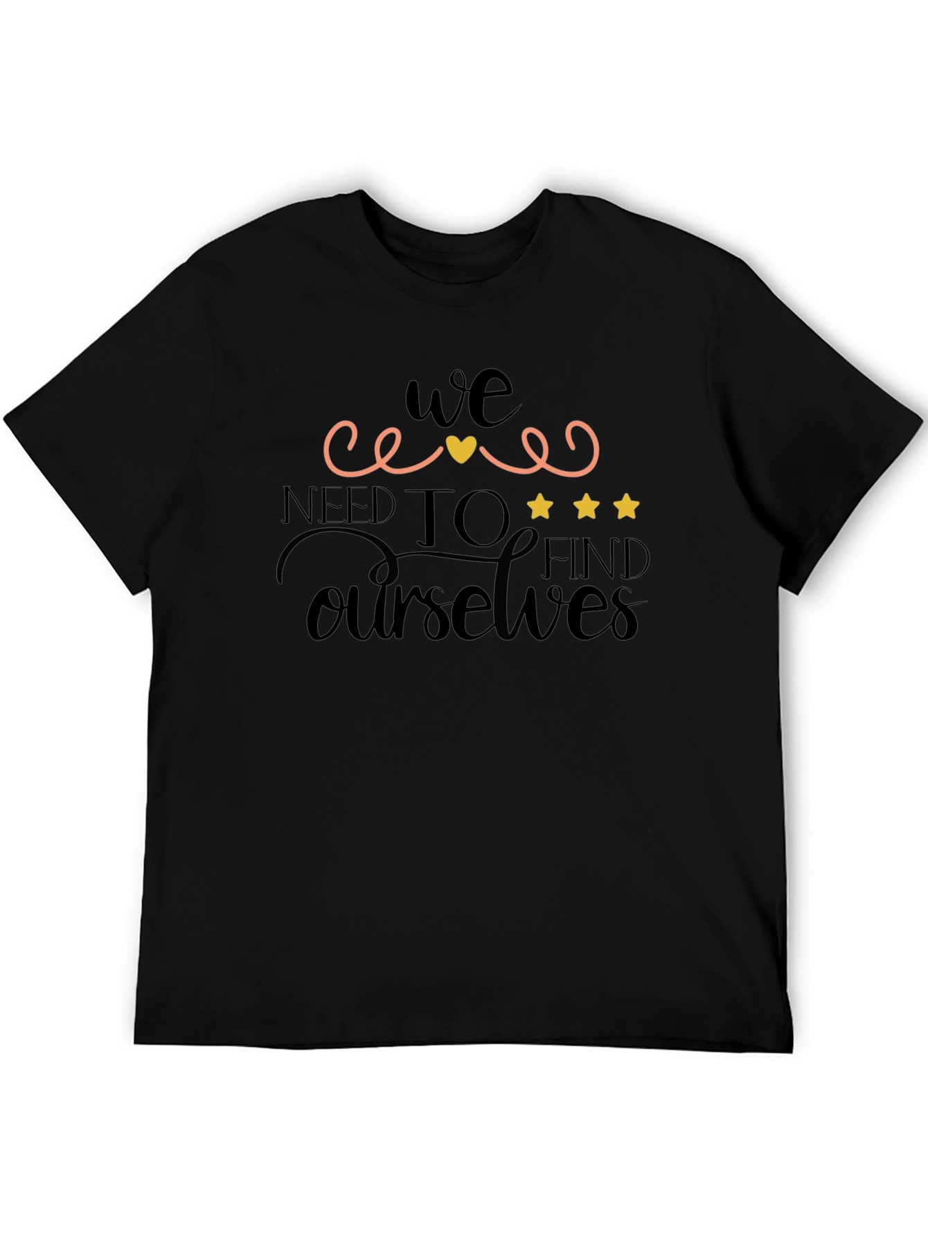 Find Ourselves Black Graphic Tee