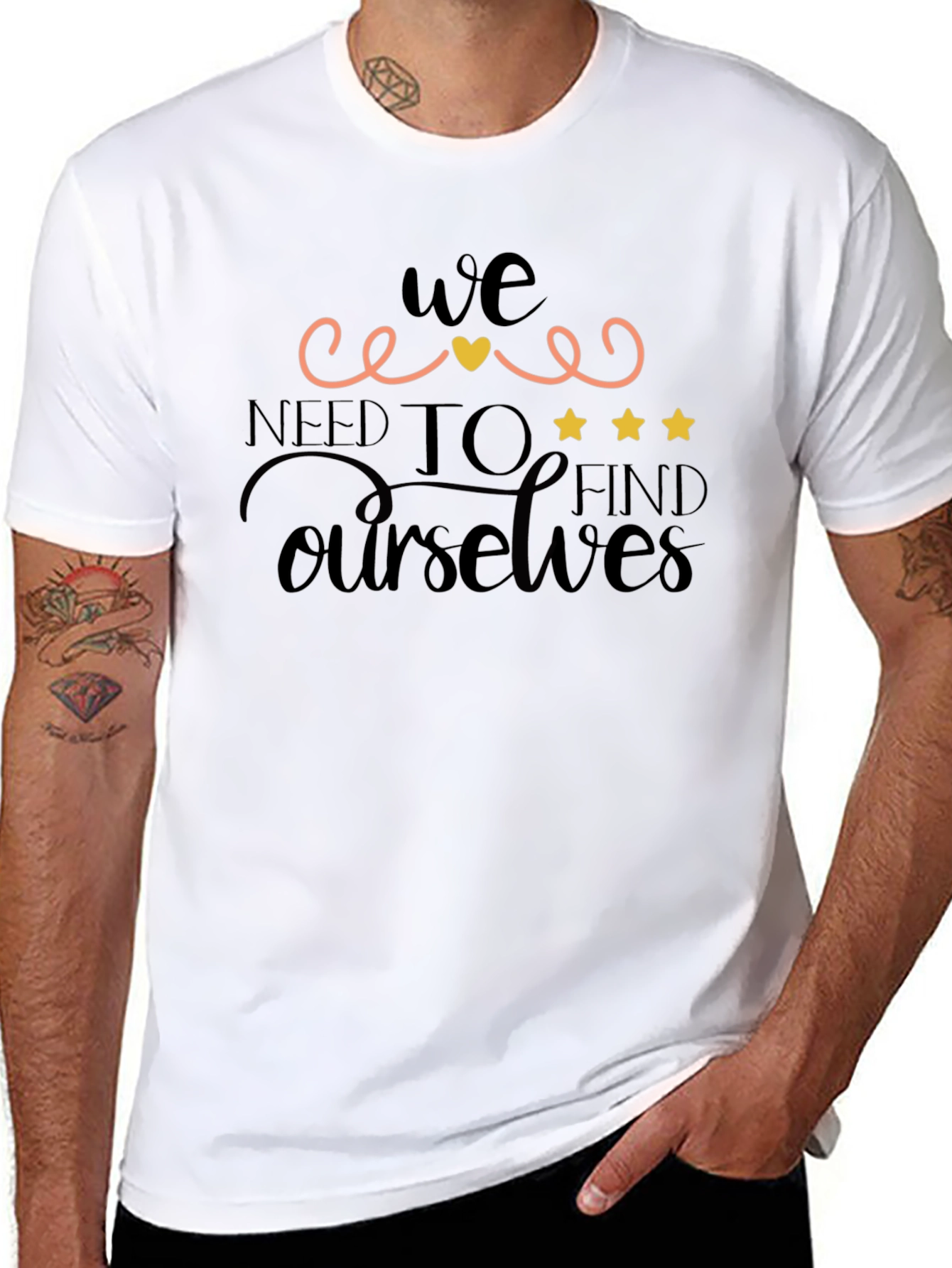 Find Ourselves Black Graphic Tee