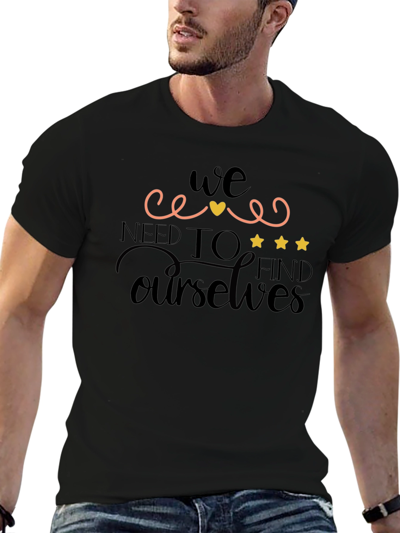 Find Ourselves Black Graphic Tee