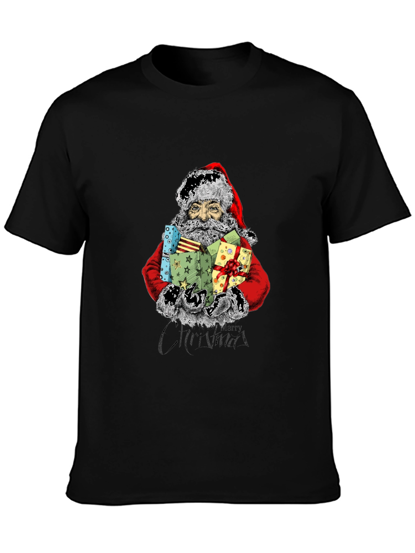 Festive Santa Claus T-Shirt - Holiday Cheer