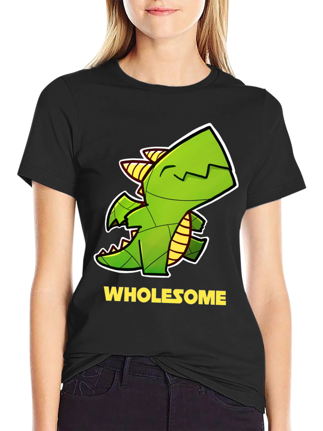 Wholesome Dragon Graphic Tee - Black