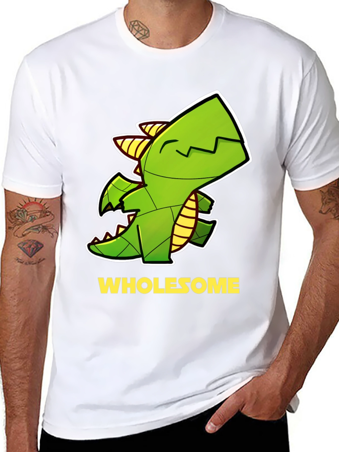 Wholesome Dragon Graphic Tee - Black