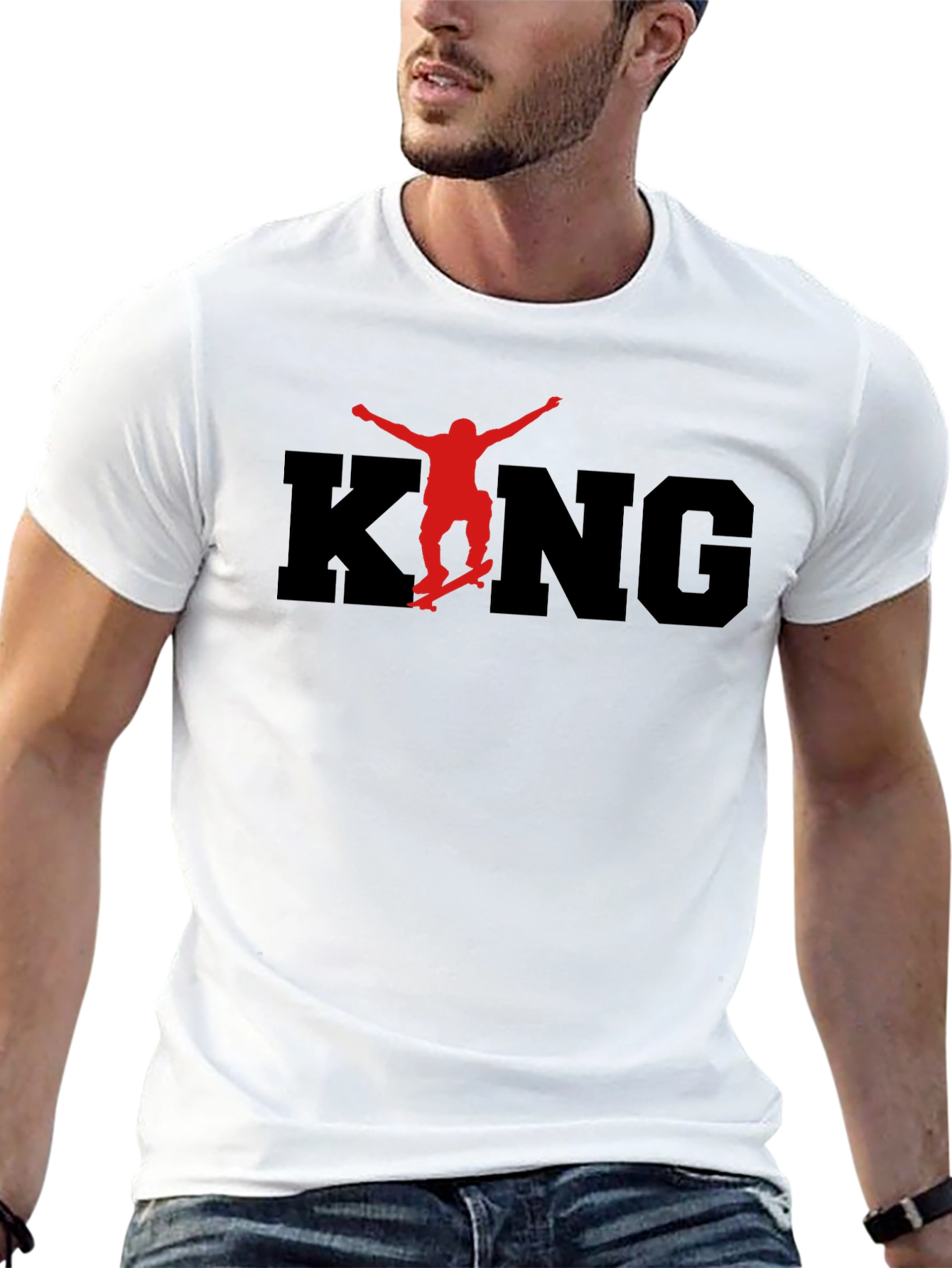 King Skateboarder Graphic Tee - Black