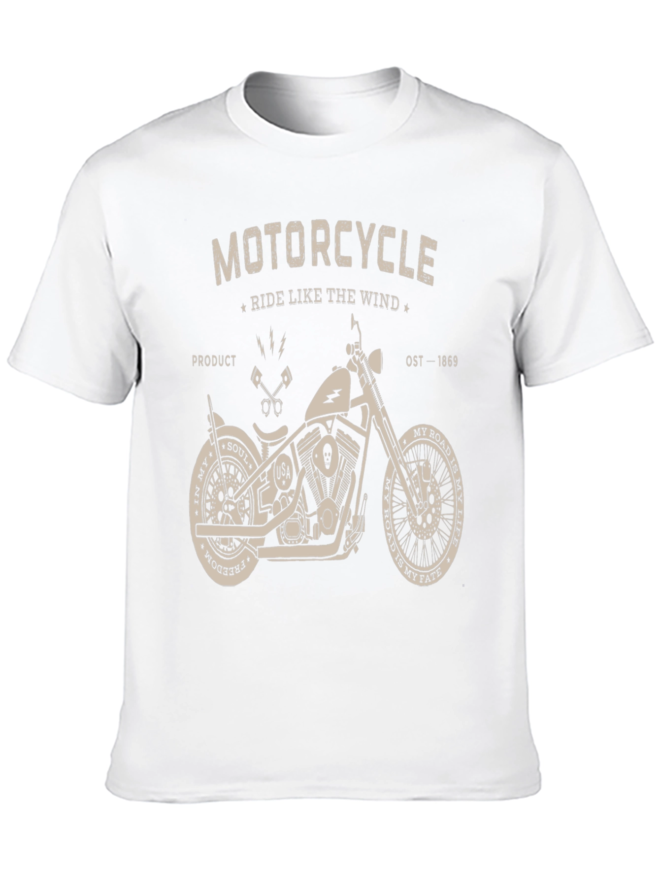 Motorcycle Ride Like The Wind Graphic T-Shirt