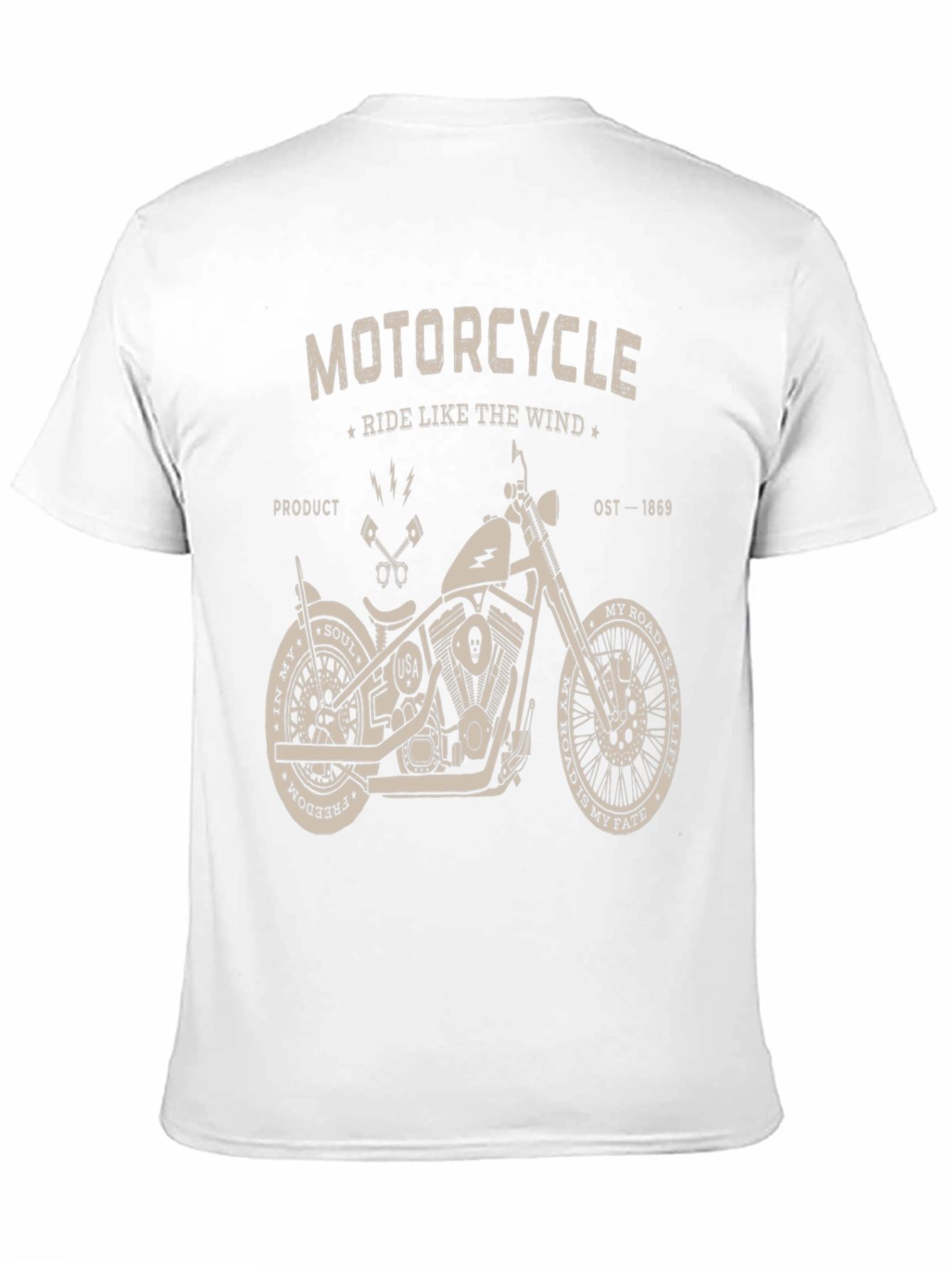 Motorcycle Ride Like The Wind Graphic T-Shirt