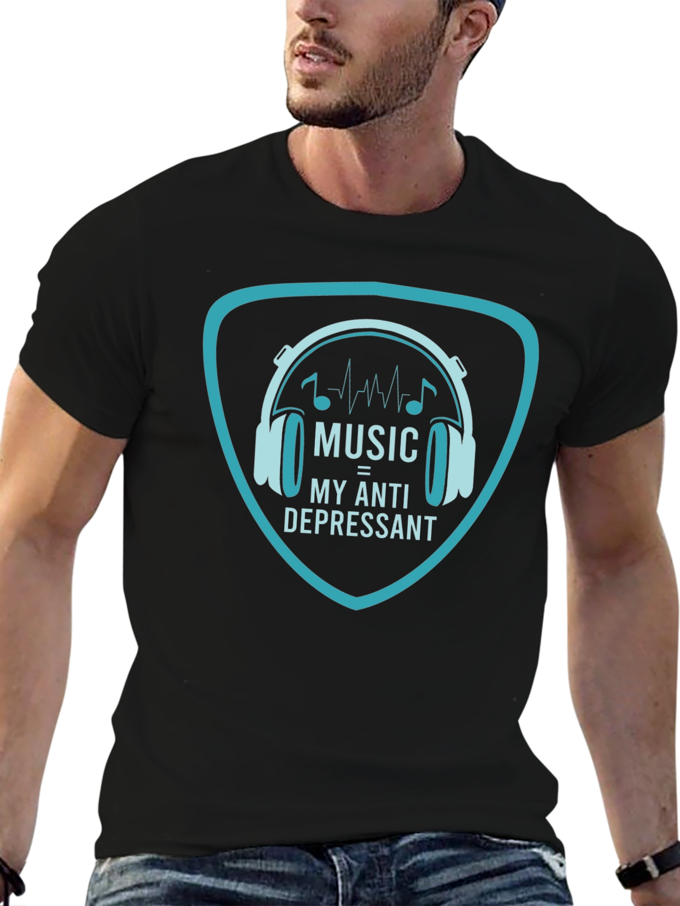 Music is My Anti-Depressant Graphic T-Shirt
