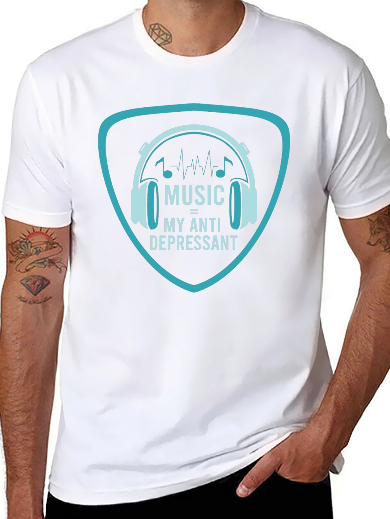 Music is My Anti-Depressant Graphic T-Shirt