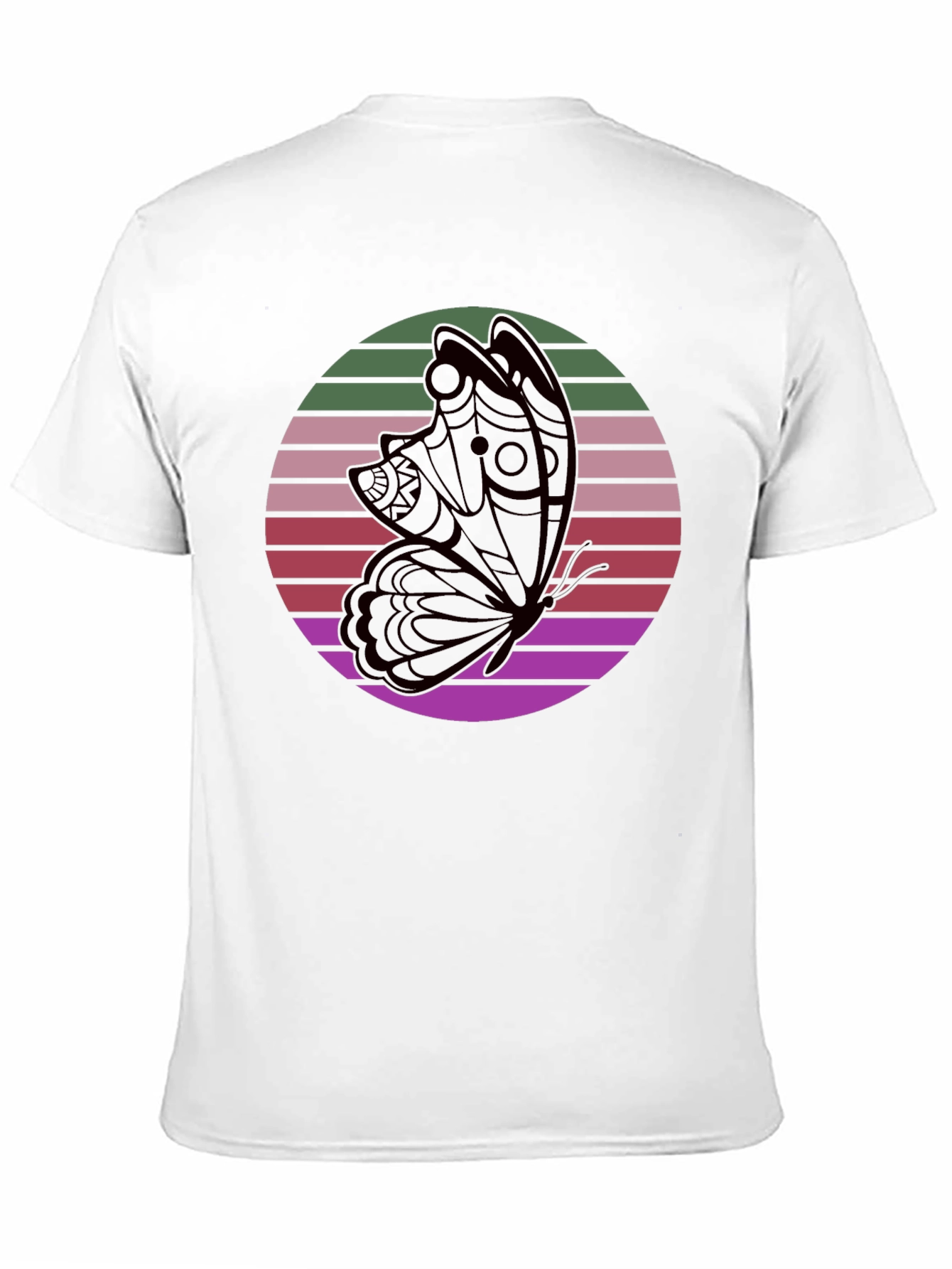 Retro Butterfly Black T-Shirt