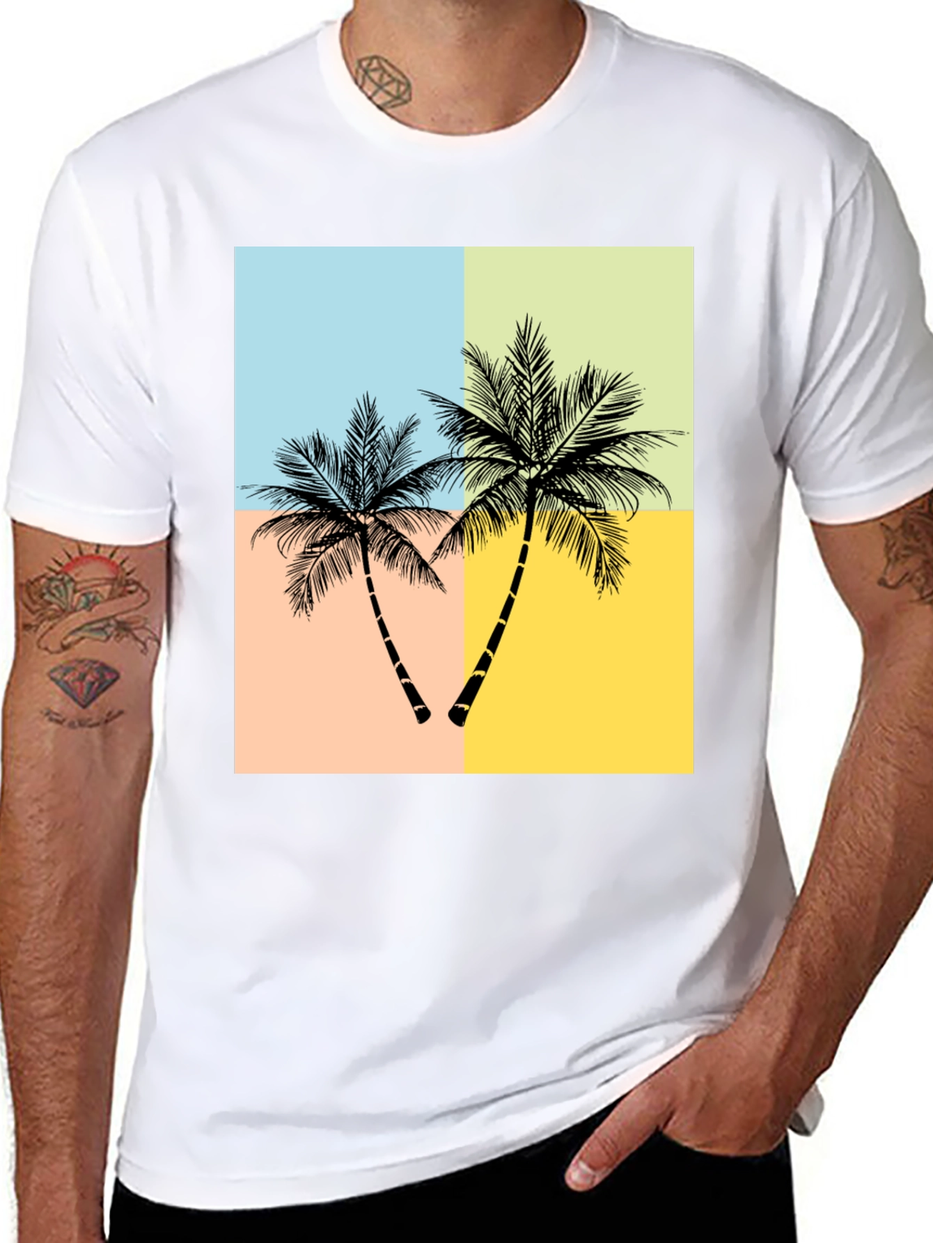 Retro Palm Tree Graphic T-Shirt