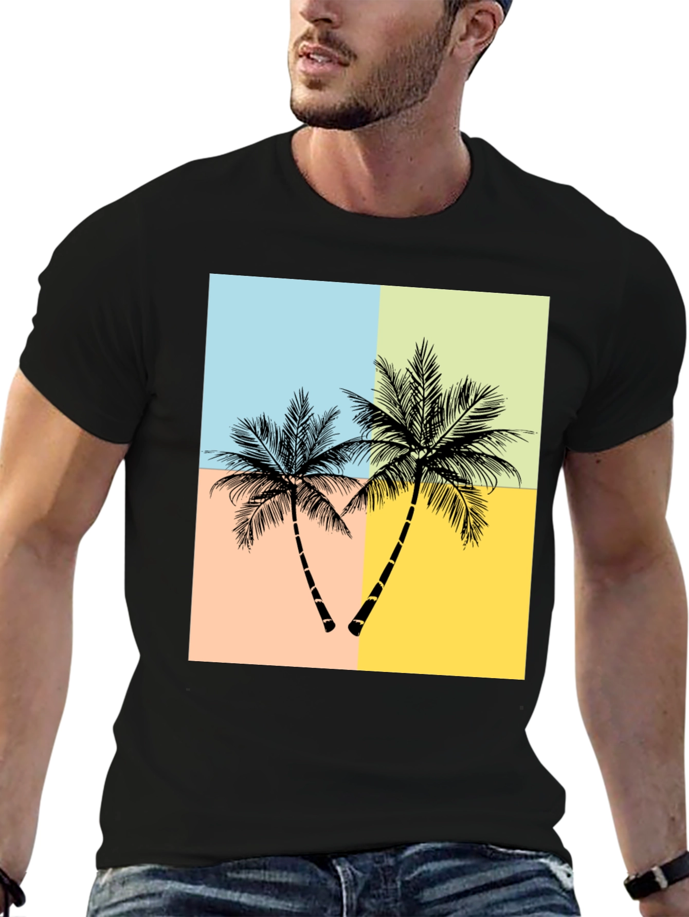 Retro Palm Tree Graphic T-Shirt