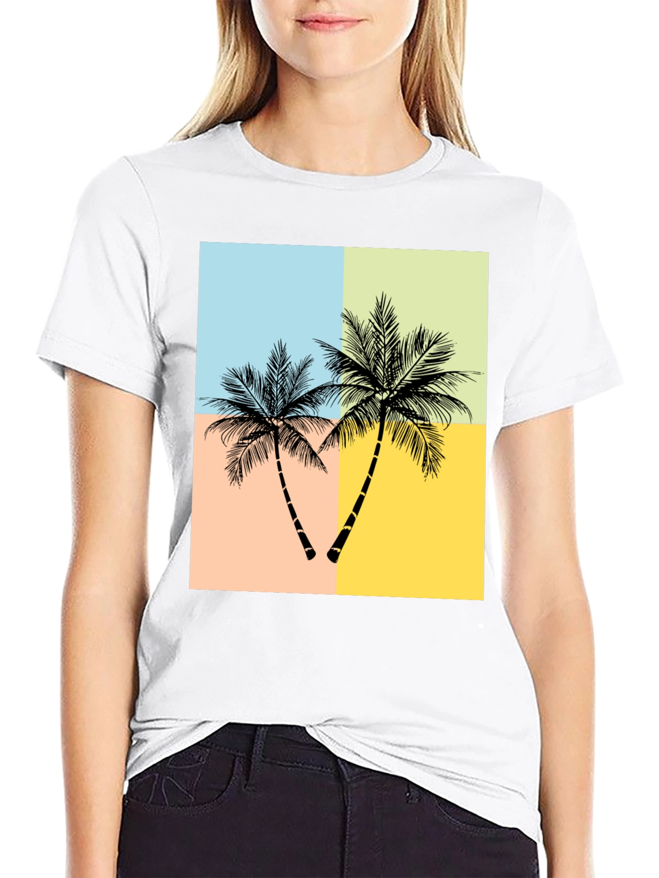 Retro Palm Tree Graphic T-Shirt