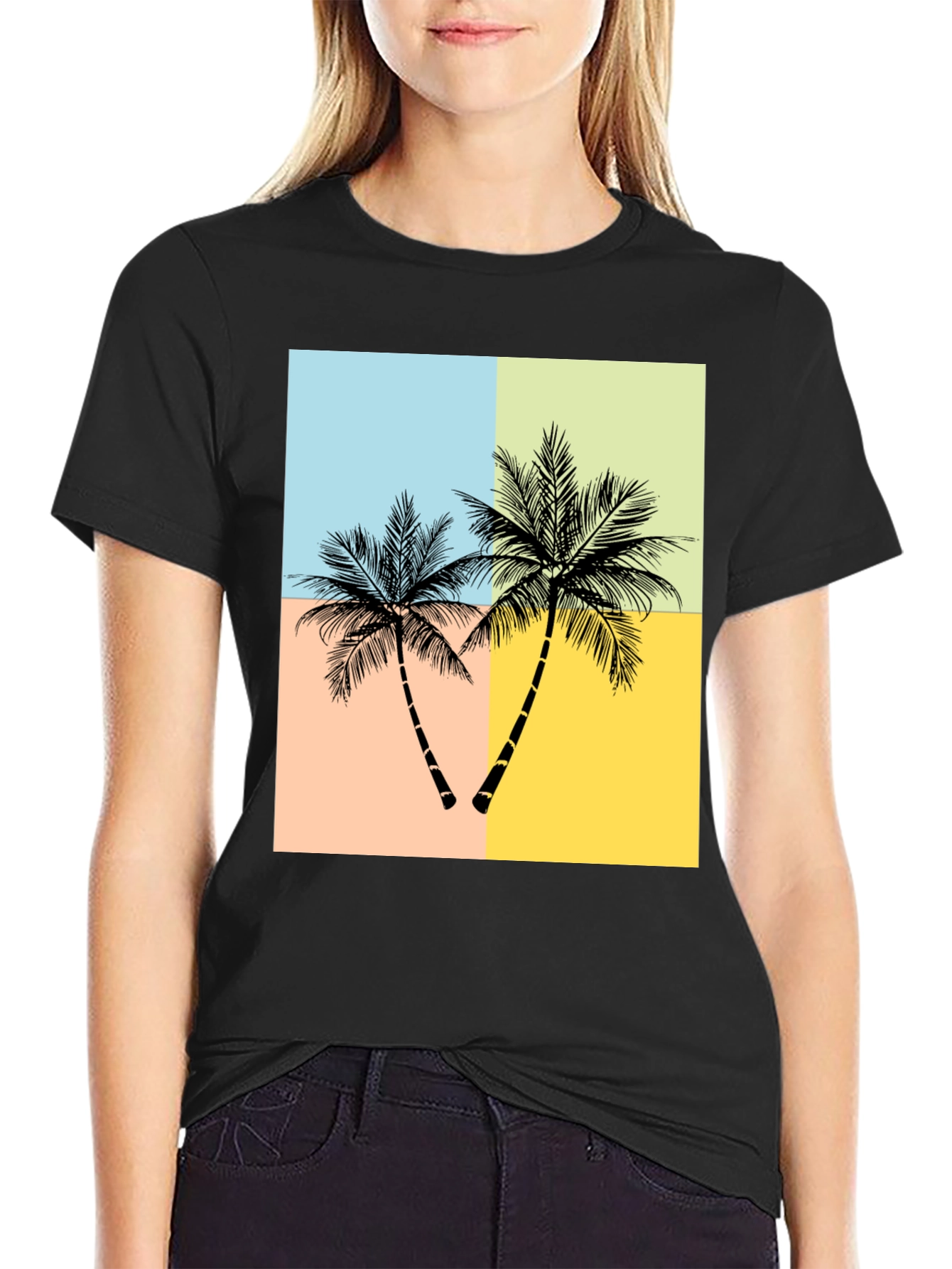 Retro Palm Tree Graphic T-Shirt