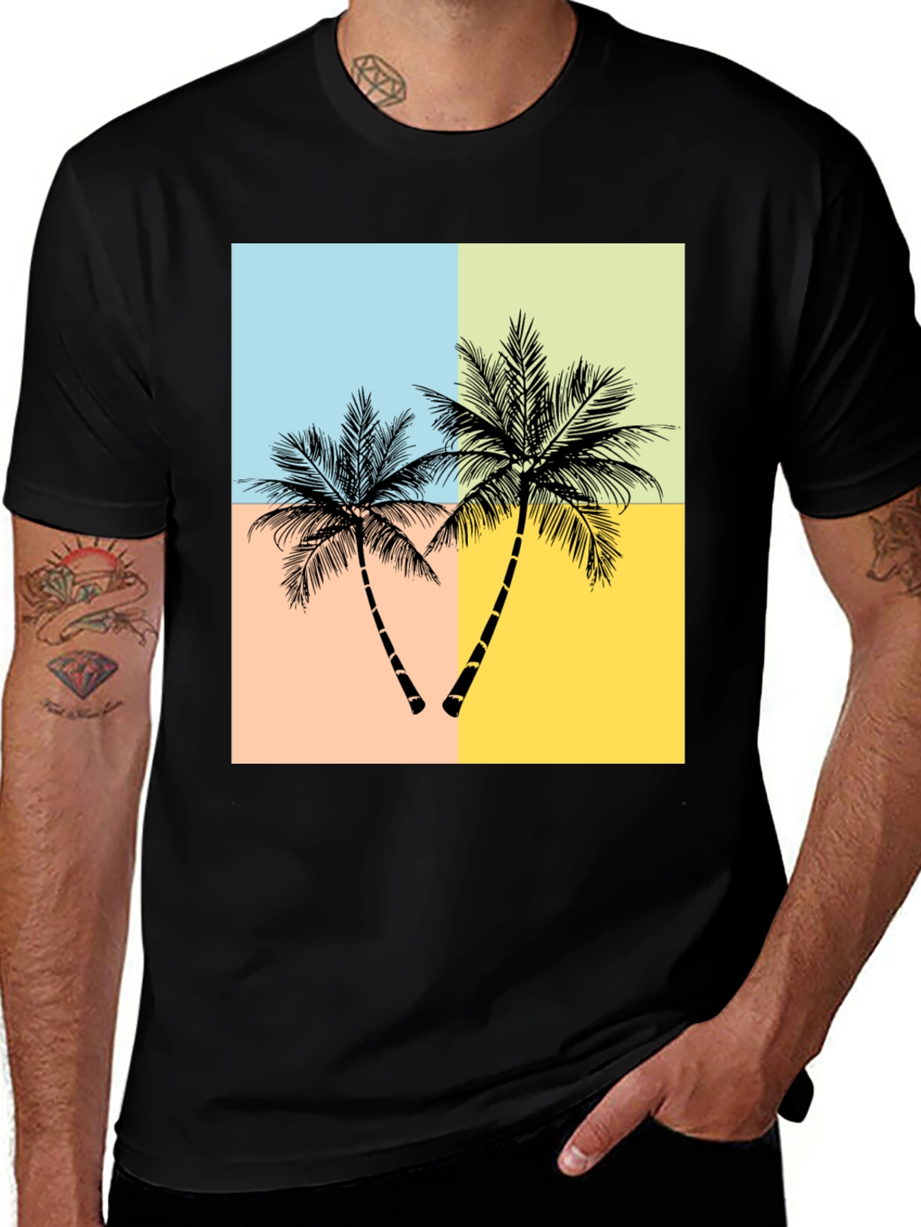 Retro Palm Tree Graphic T-Shirt