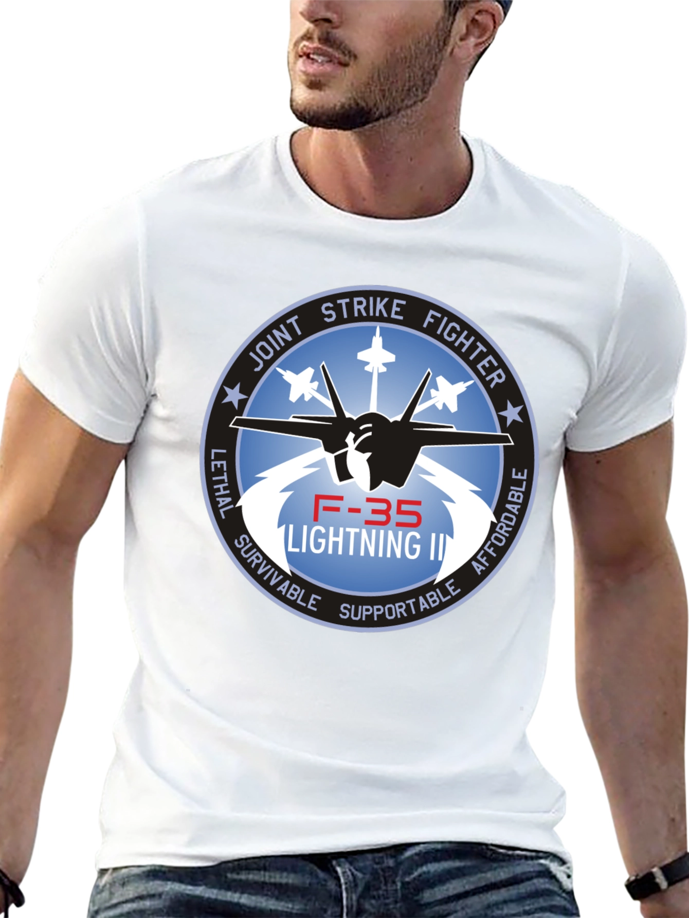F-35 Lightning II Joint Strike Fighter Black T-Shirt