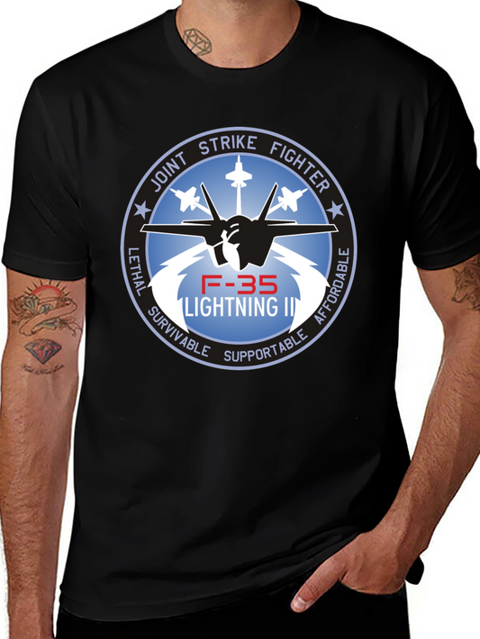 F-35 Lightning II Joint Strike Fighter Black T-Shirt