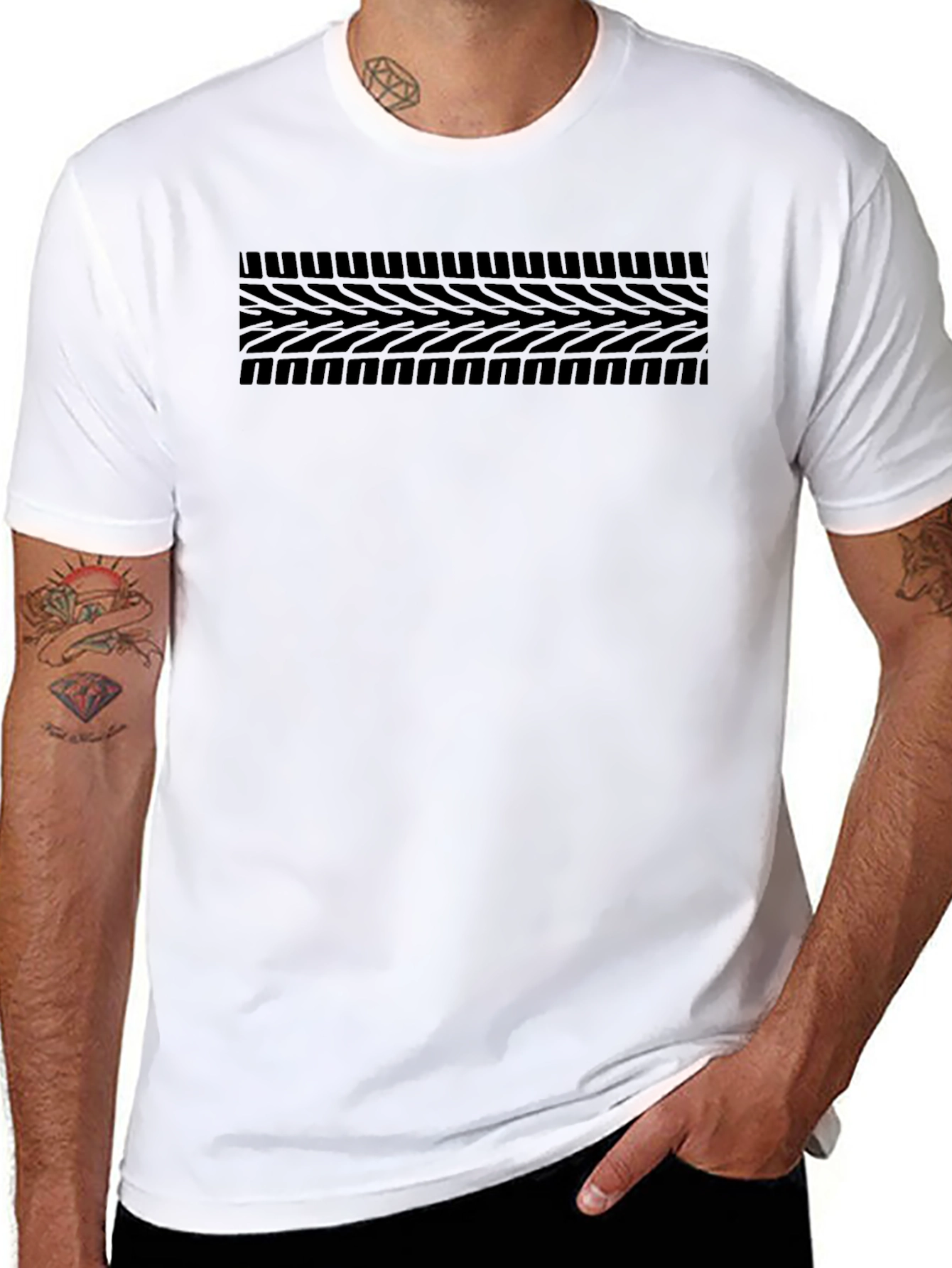 Black Tire Tread T-Shirt - Automotive Enthusiast Tee