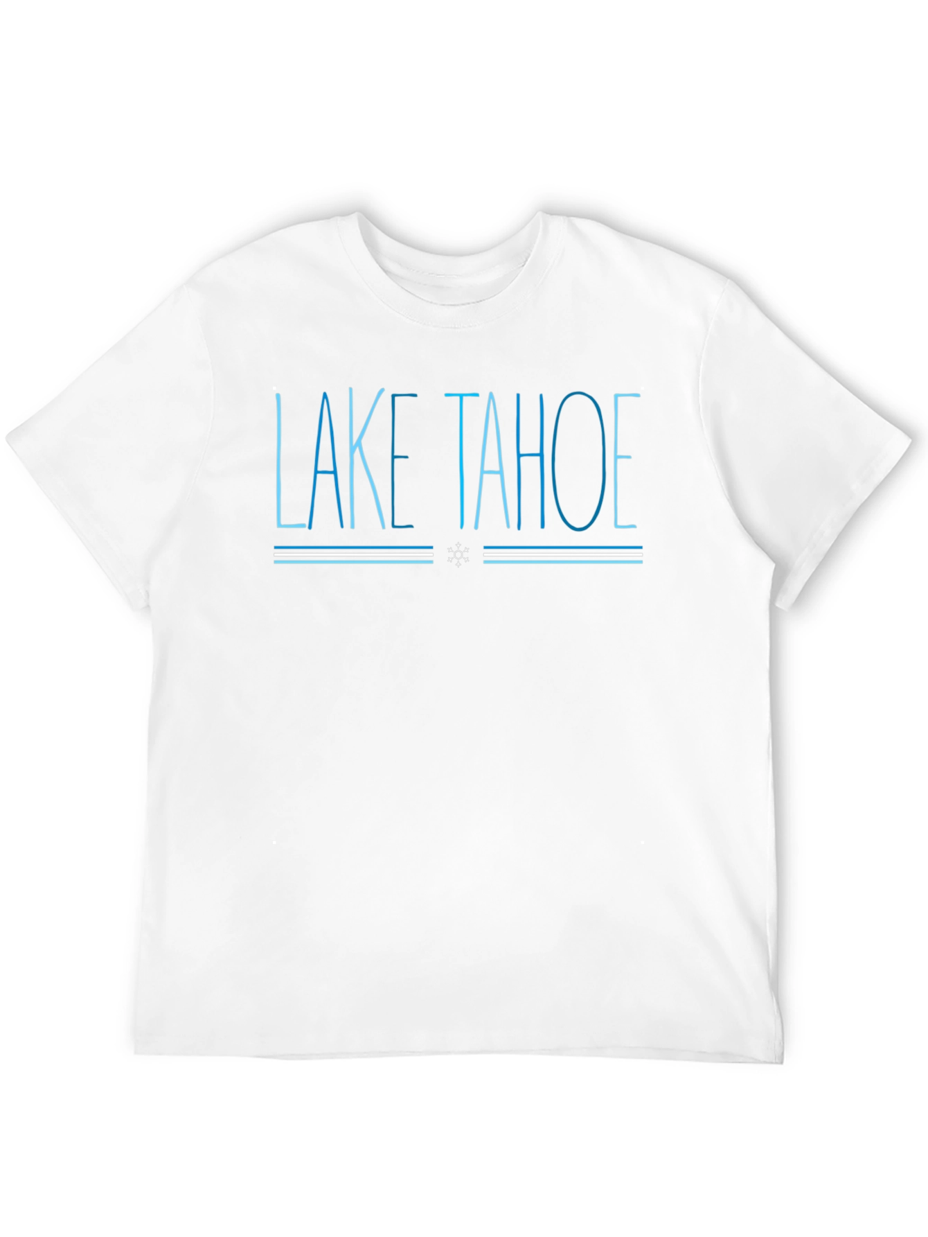 Lake Tahoe Graphic Print Black T-Shirt