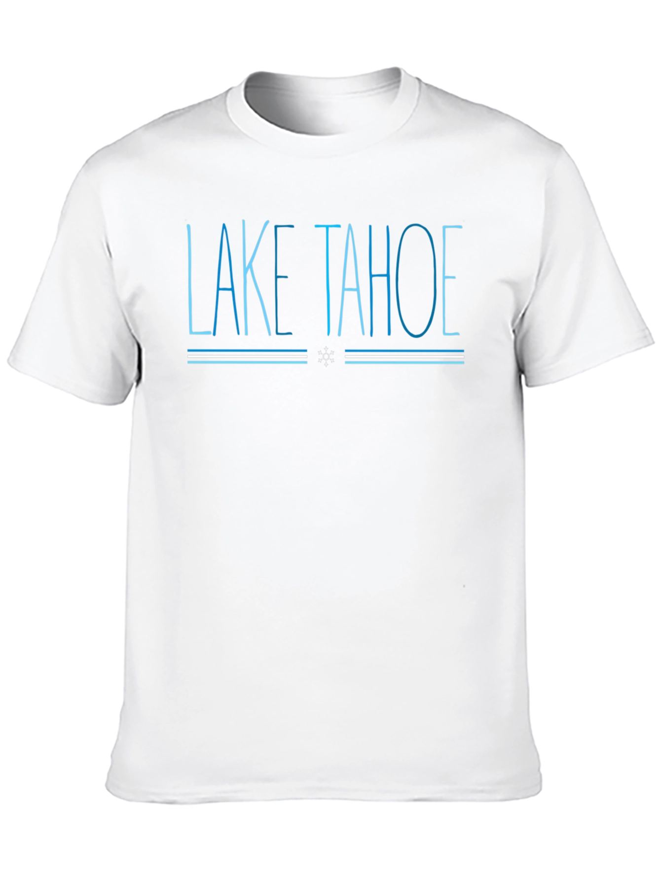 Lake Tahoe Graphic Print Black T-Shirt